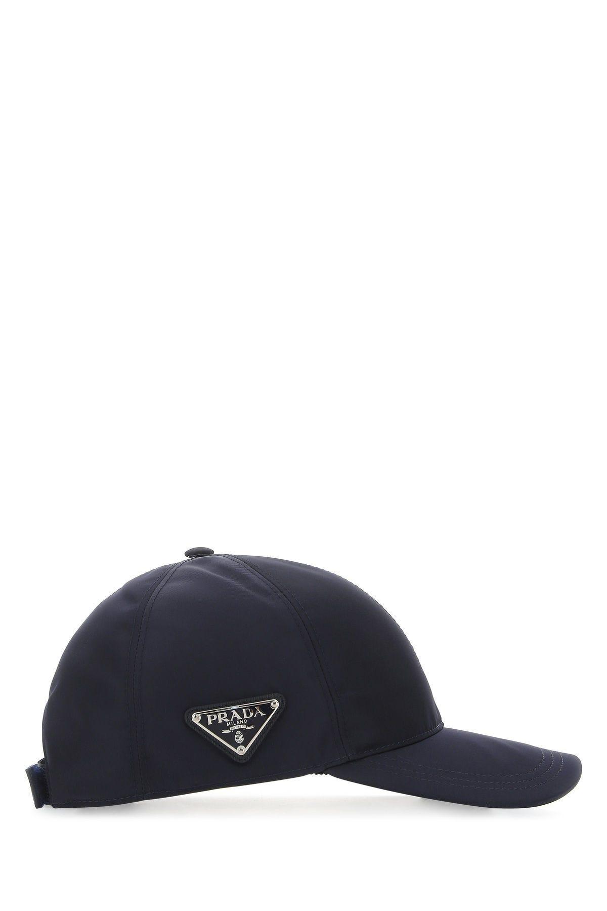 Shop Prada Dark Blue Re-nylon Baseball Cap In Bleu