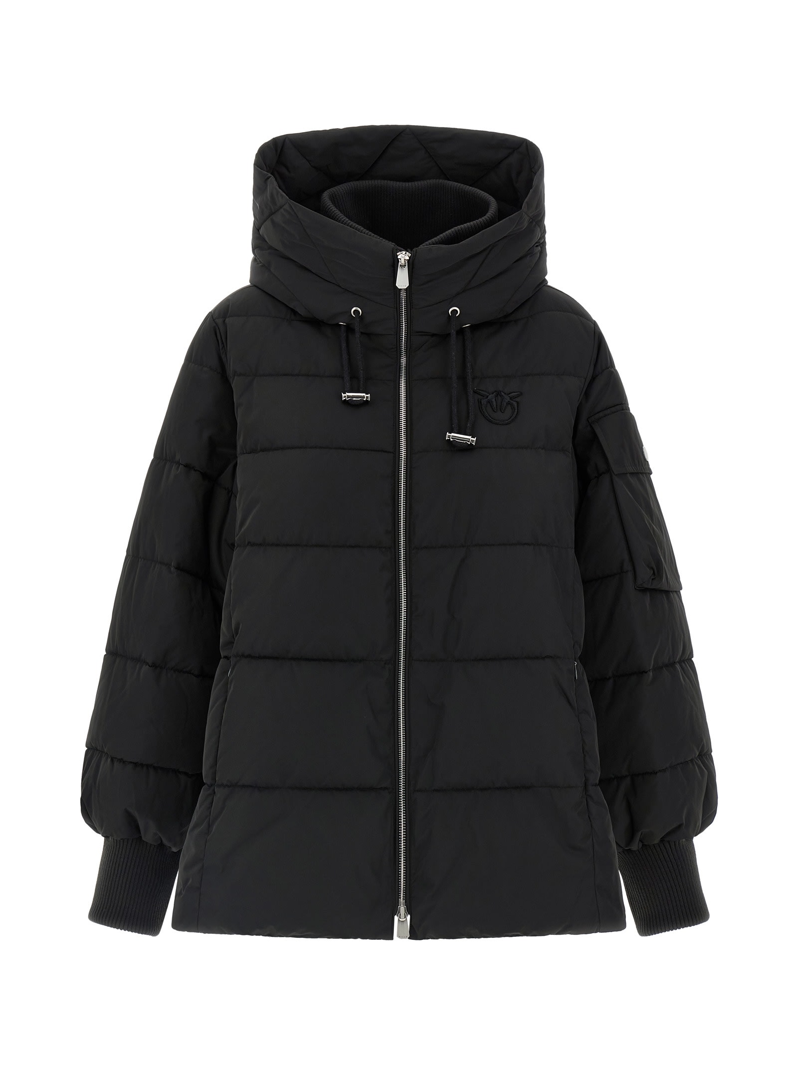 Pinko Crusca Puffer Jackets Black In Multi