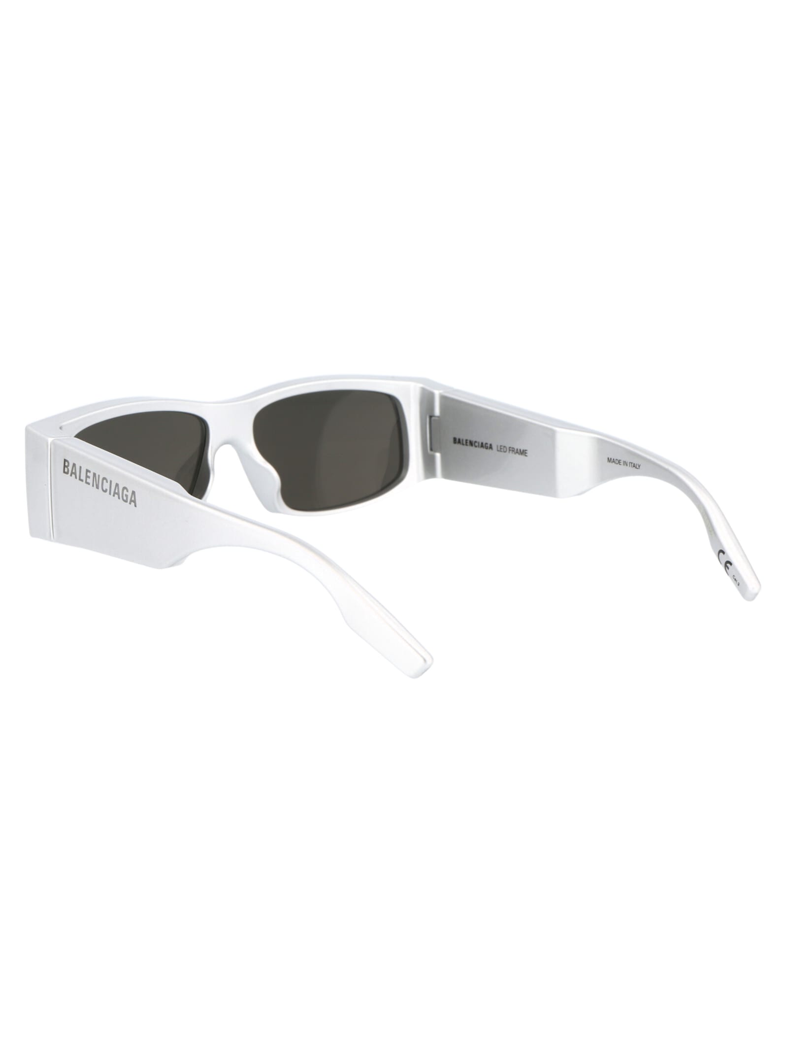 Shop Balenciaga Bb0100s Sunglasses In 002 Silver Silver Silver