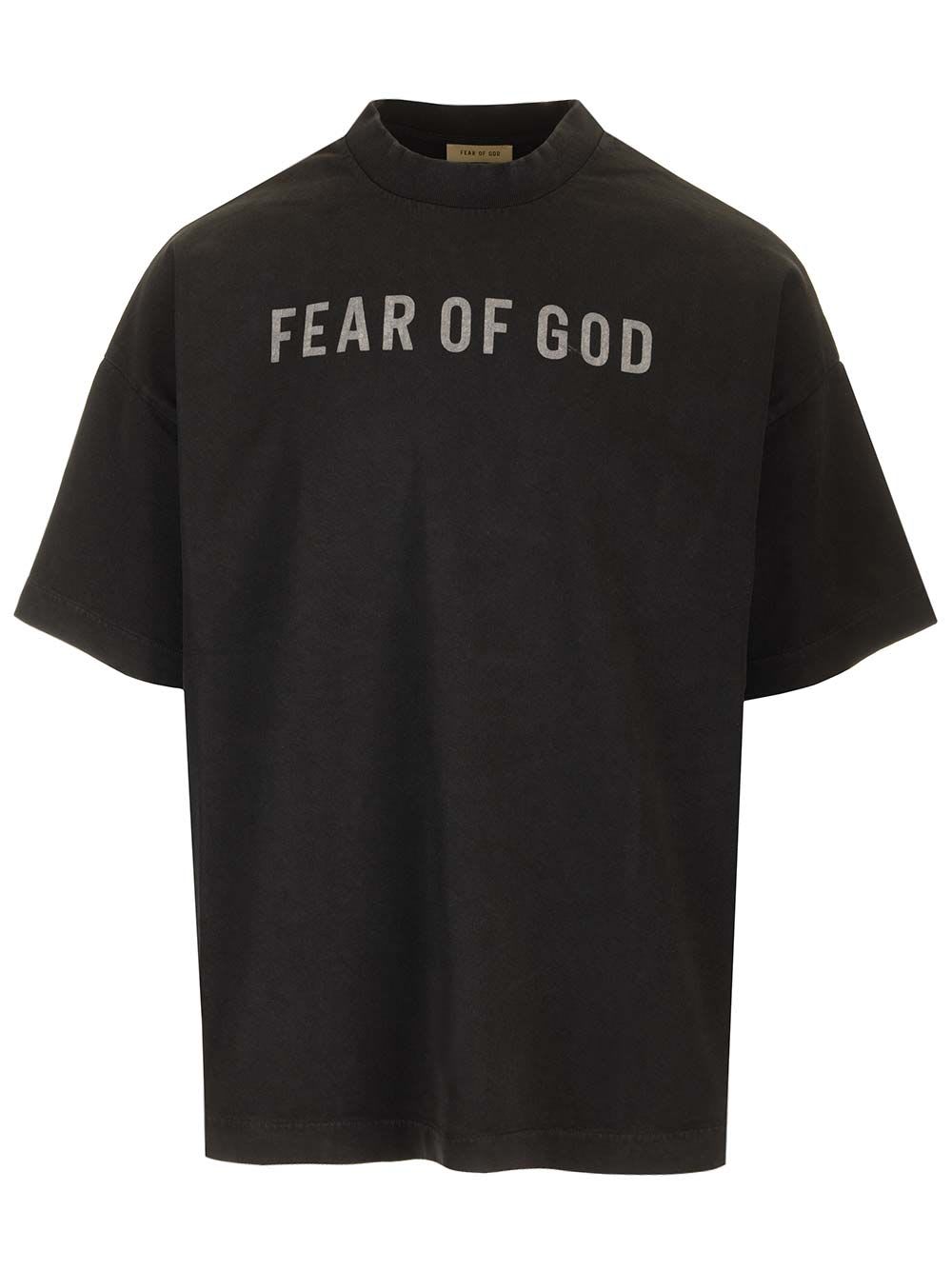 Shop Fear Of God T-shirt In Black