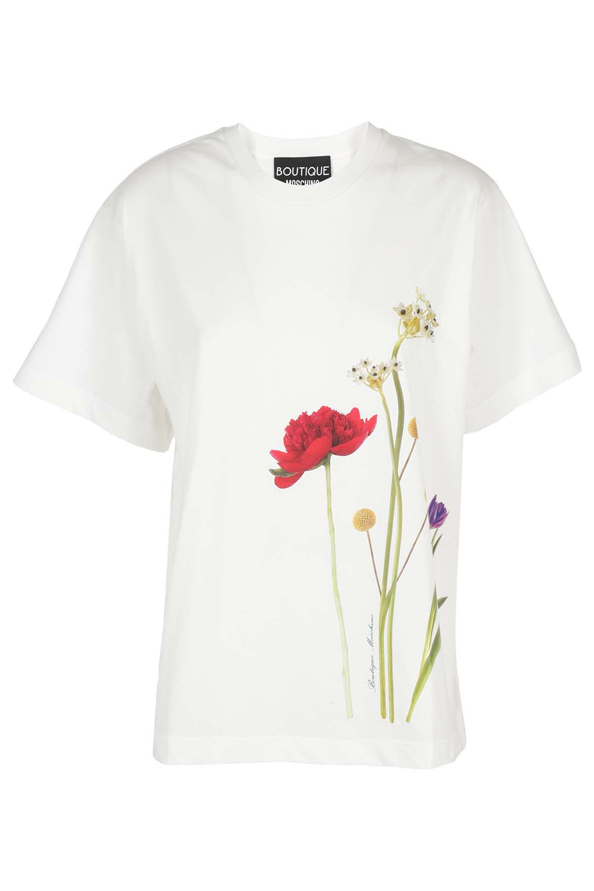 Boutique Moschino Rose Print T-shirt