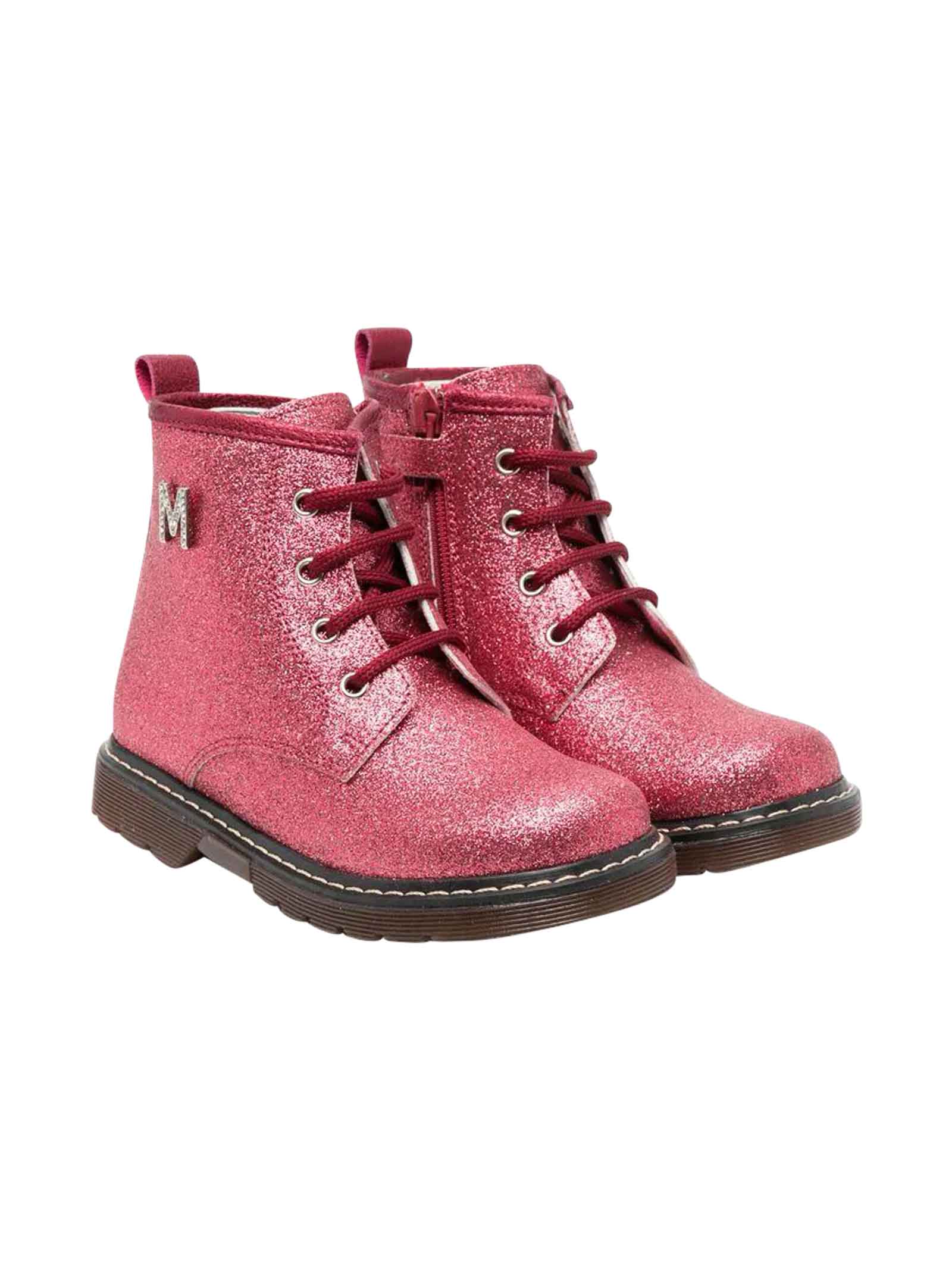 Pink Ankle Boots Girl Monnalisa.