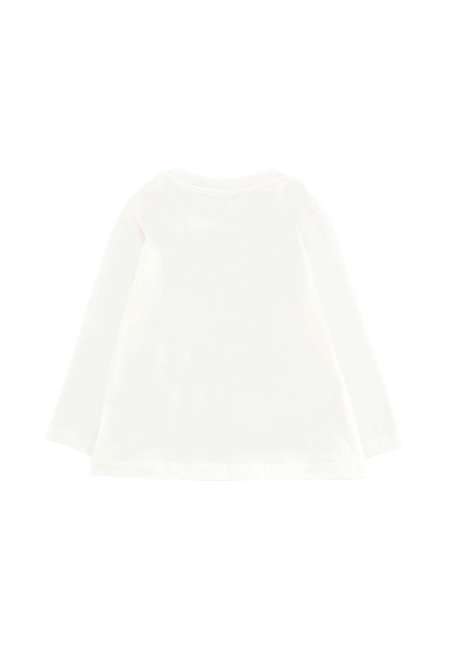 Moschino Ivory T-shirt For Babykids With Teddy Bear In White