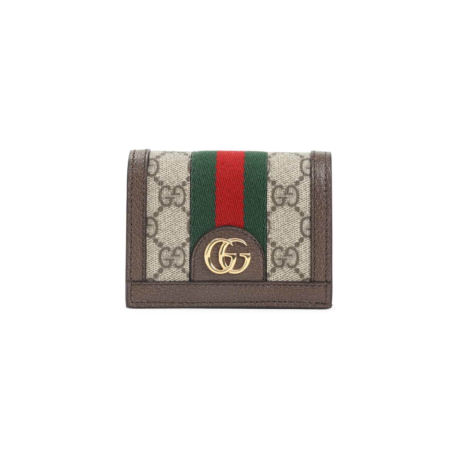 Gucci Gg Leather Wallet Ophidia In Multi