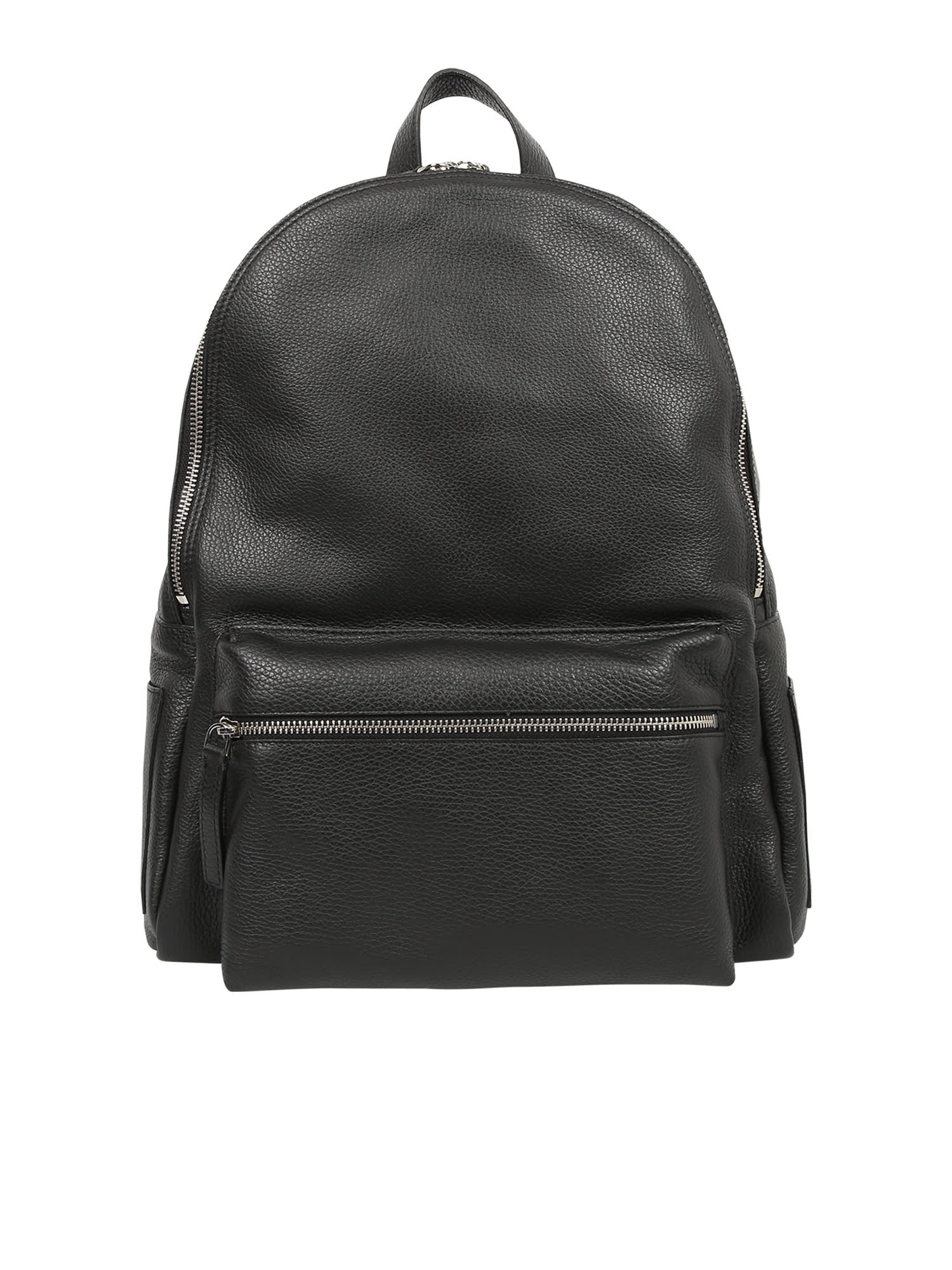 Orciani Grained Leather Backpack