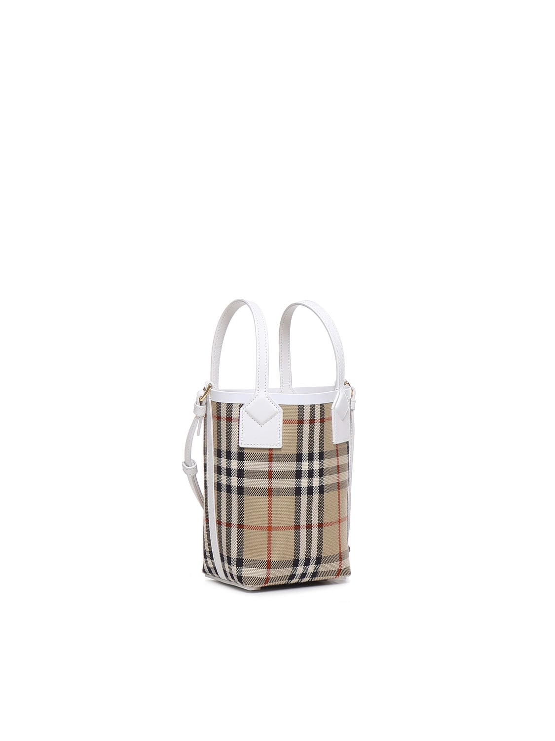 Shop Burberry Mini London Tote In Beige