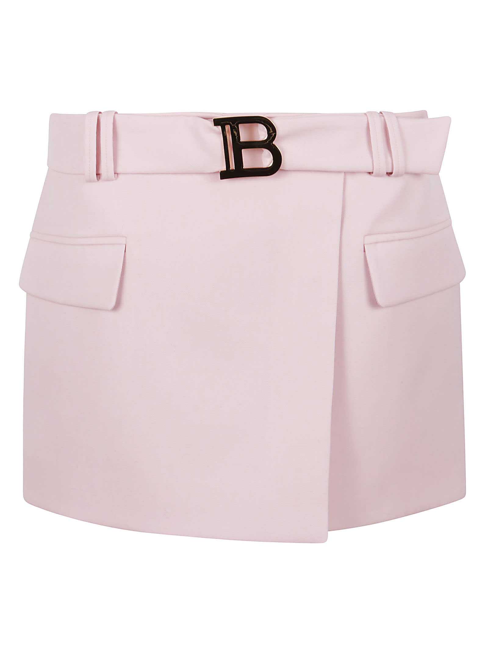 Balmain Short Low-rise Belted Gdp Skirt