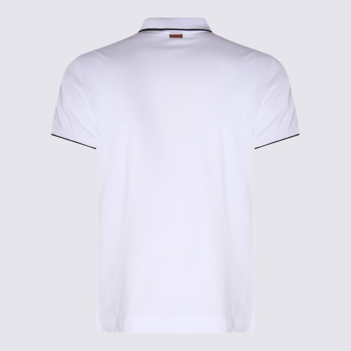 ZEGNA WHITE COTTON POLO SHIRT