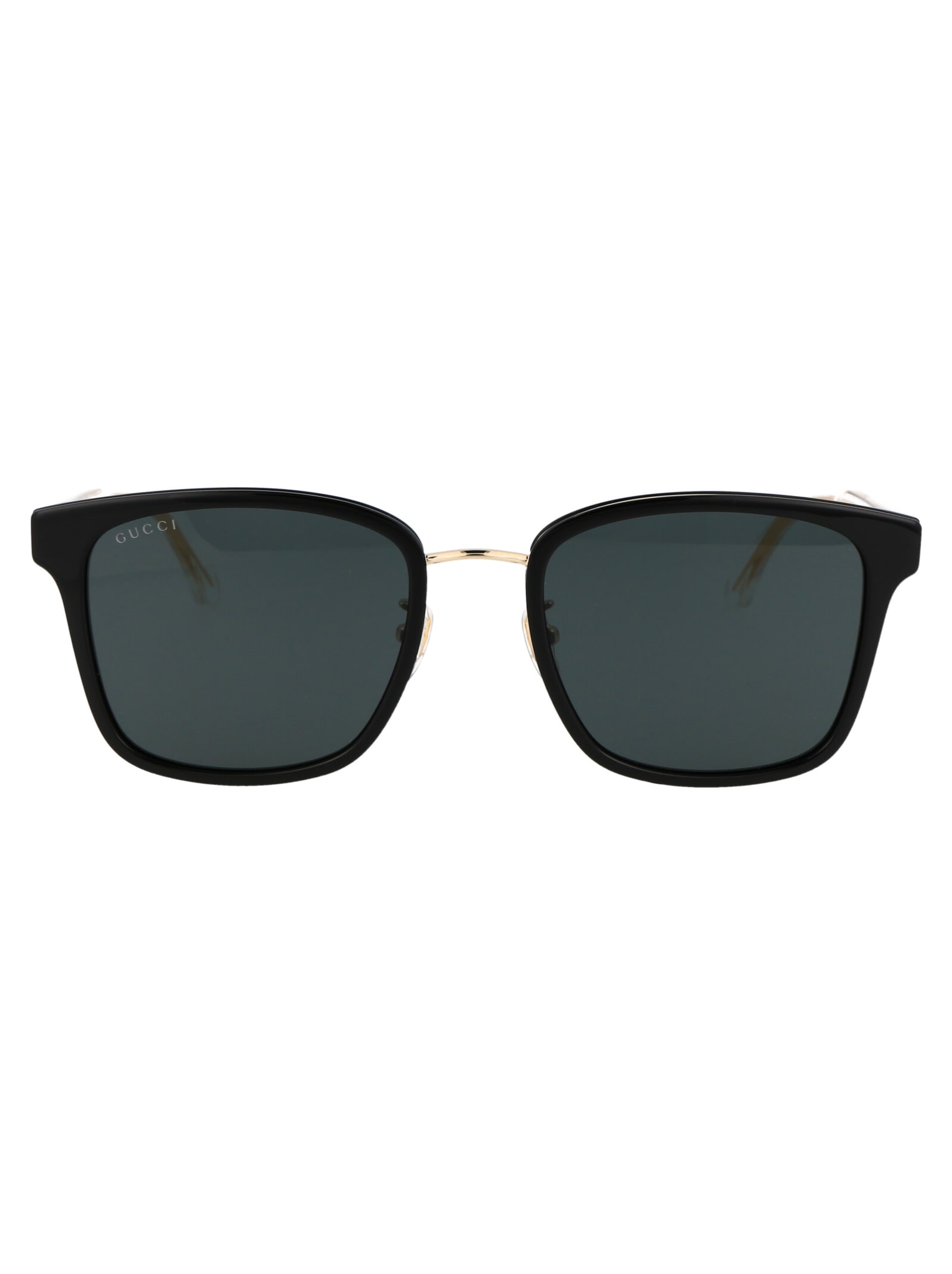 Shop Gucci Gg0563skn Sunglasses In 001 Black Crystal Grey