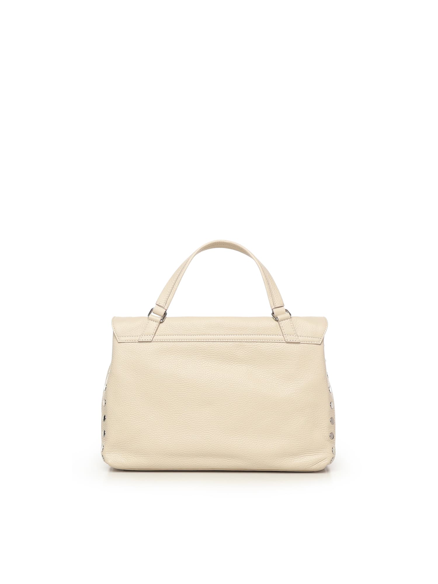 Zanellato Postina Studded Leather Shoulder Bag In Neutral