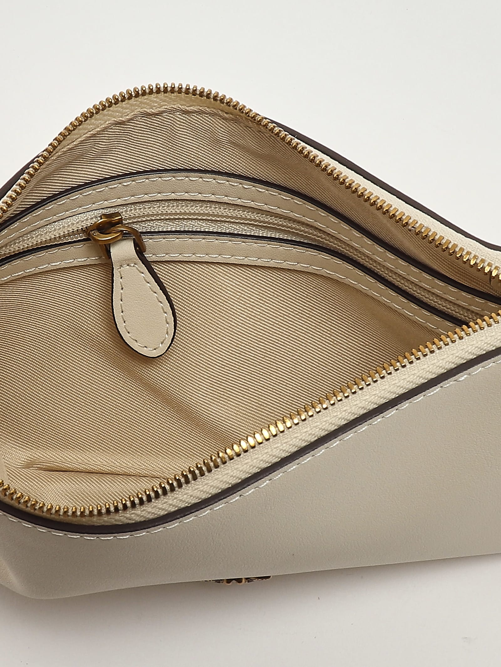 Pinko Flat Horizontal Mini Clutch In White