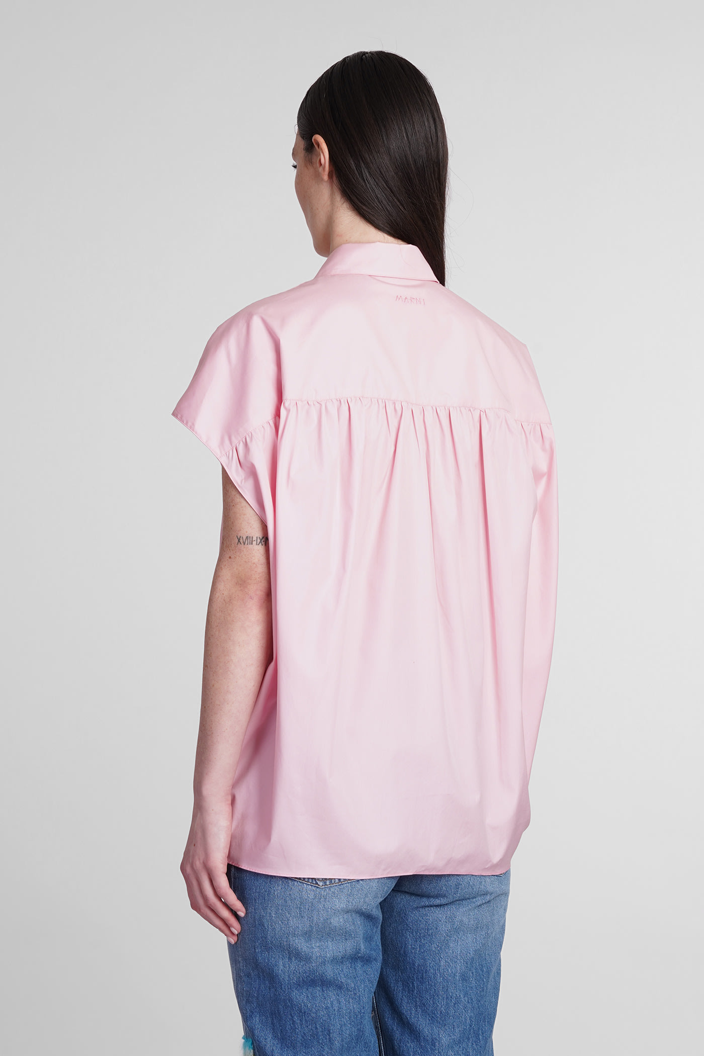 Shop Marni Shirt In Rose-pink Cotton