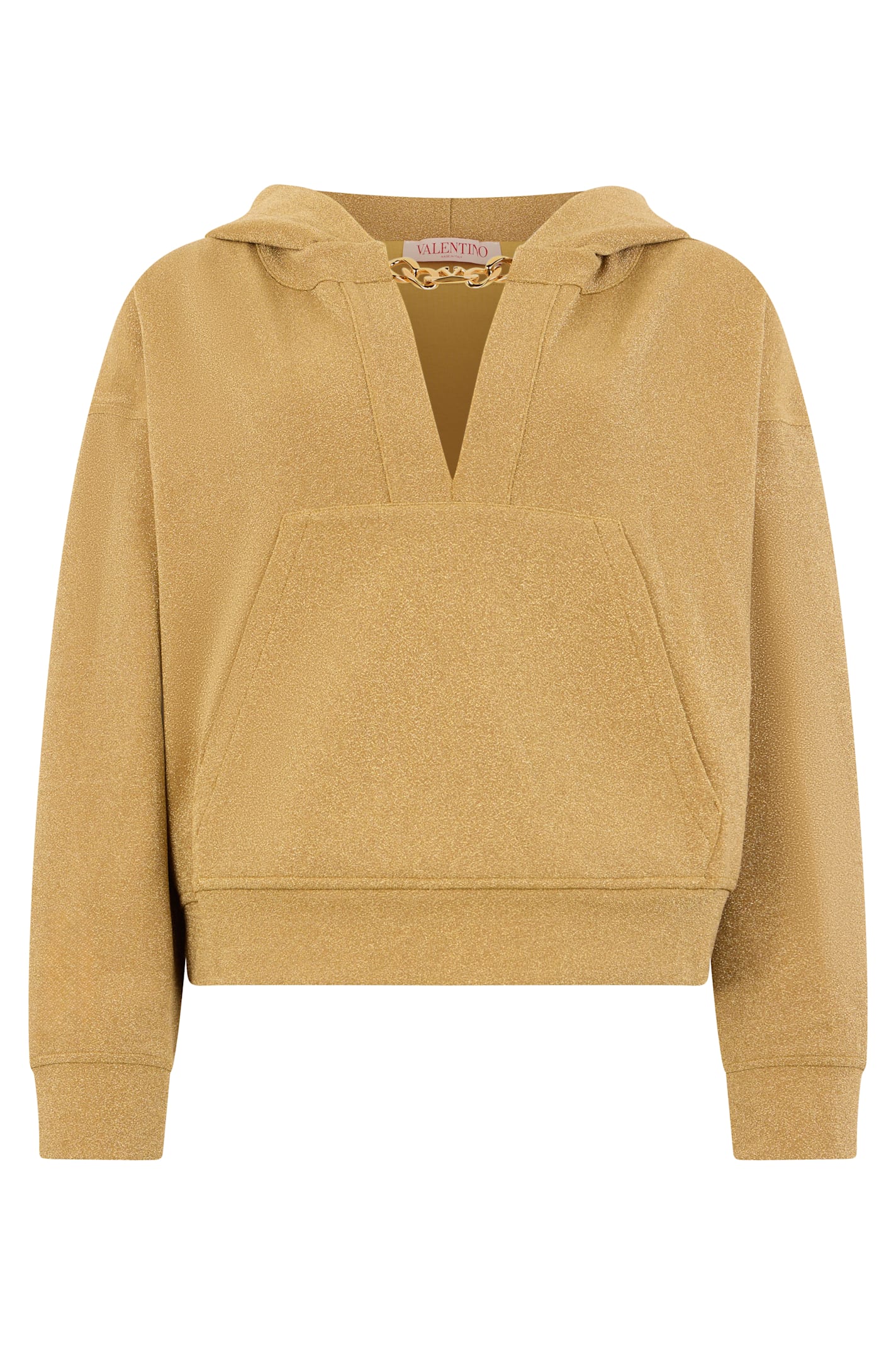 Valentino Cropped-length Hoodie In Neutral
