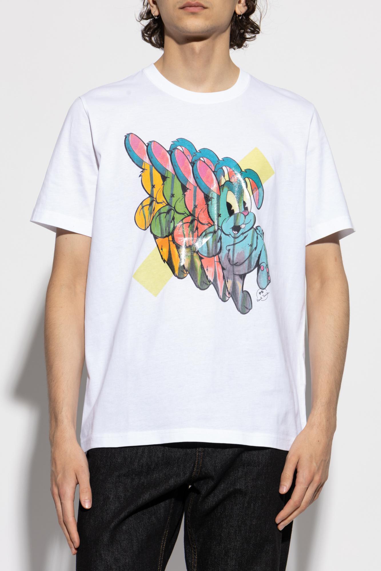 Ps By Paul Smith Ps Paul Smith T-shirt With Colorful Print In White