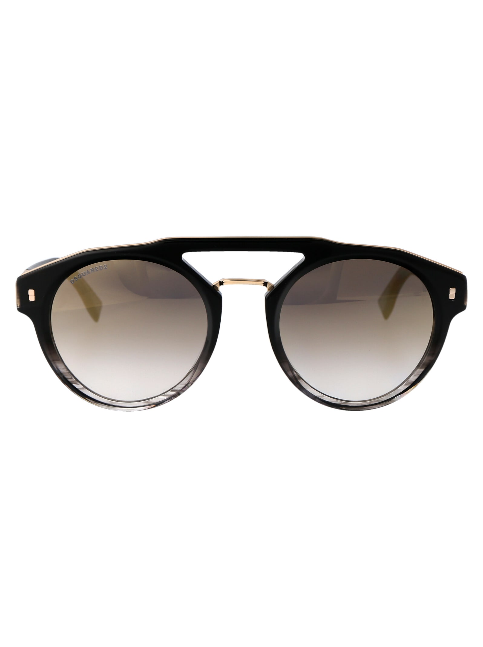 Shop Dsquared2 D2 0085/s Sunglasses In Xowfq Black Grey Horn