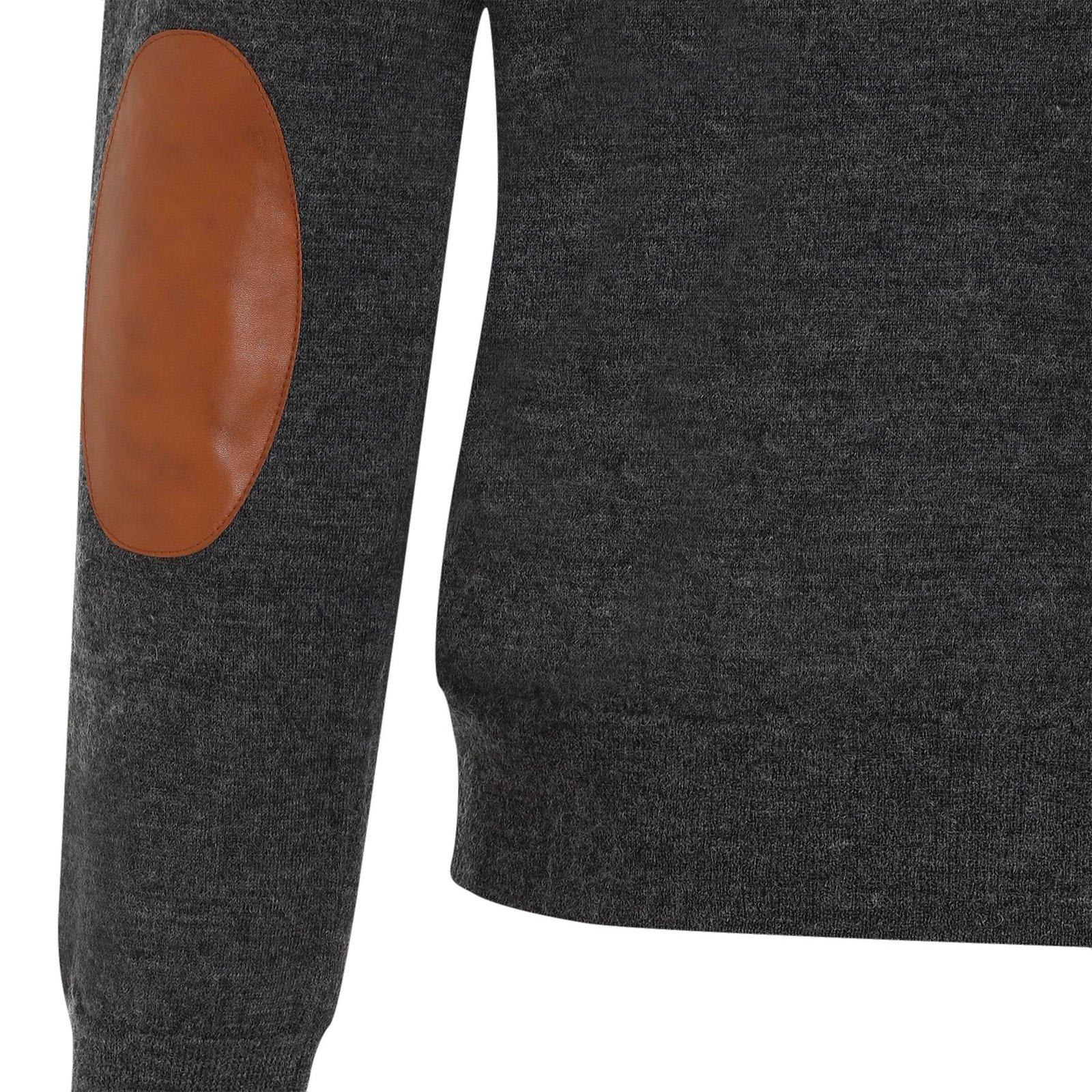 Shop Maison Margiela Elbow Patch Crewneck Jumper In Grey