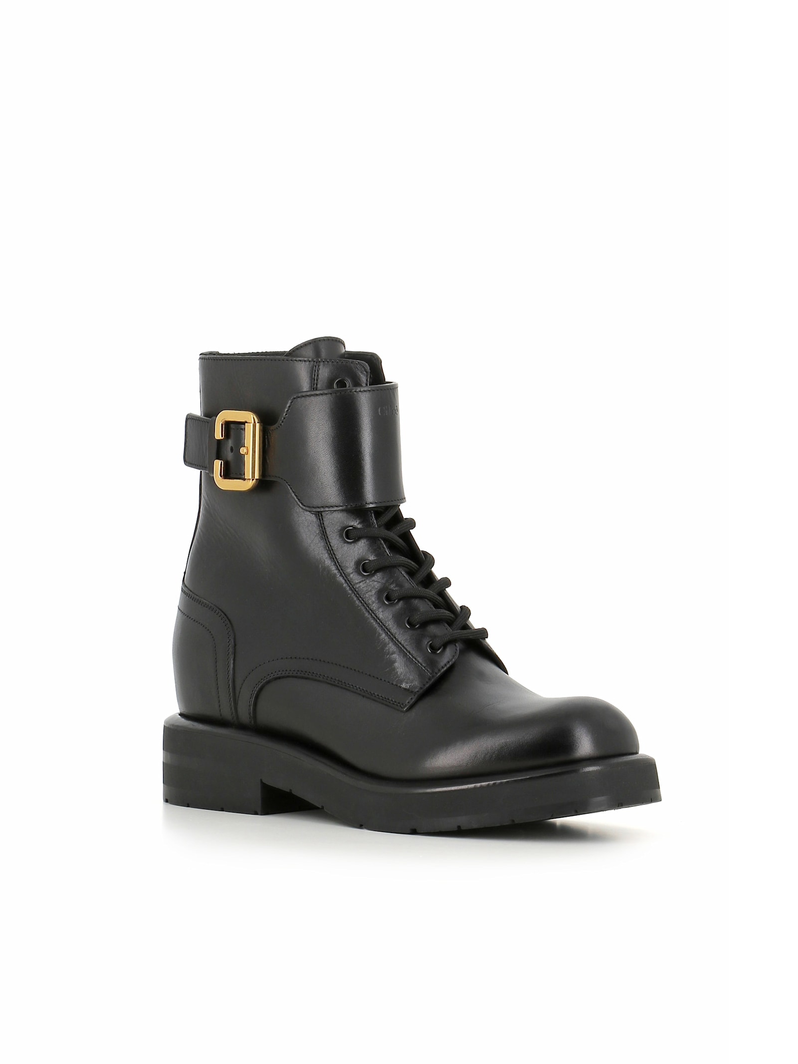 Shop Chloé Lace-up Boot Coddington In Black