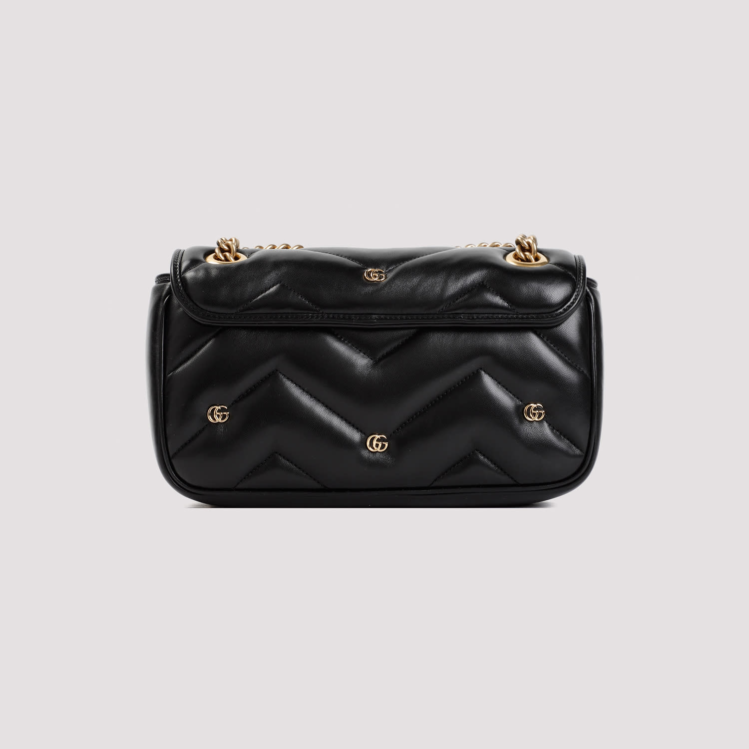 Shop Gucci Gg Marmont Small Shoulder Bag In Black