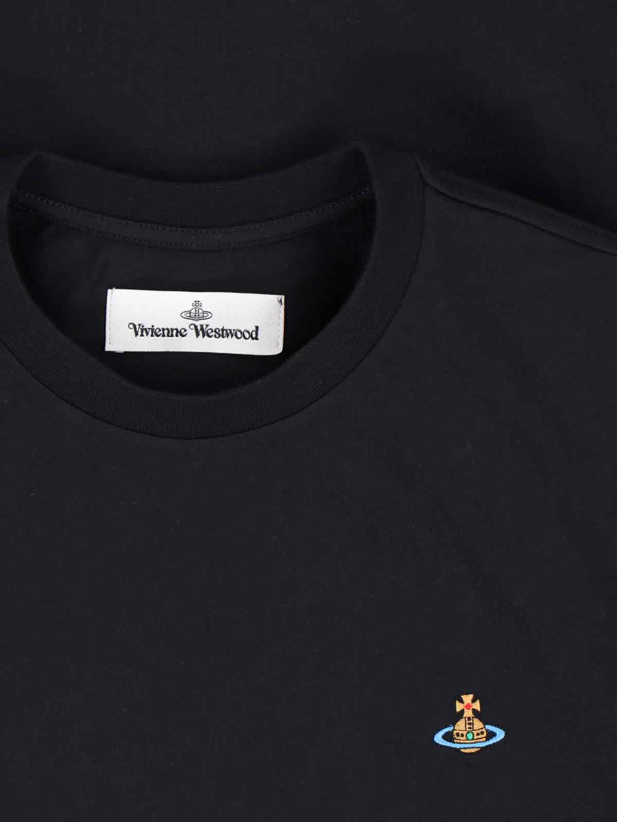 Vivienne Westwood T-shirt With Orb Embroidery Unisex In Black
