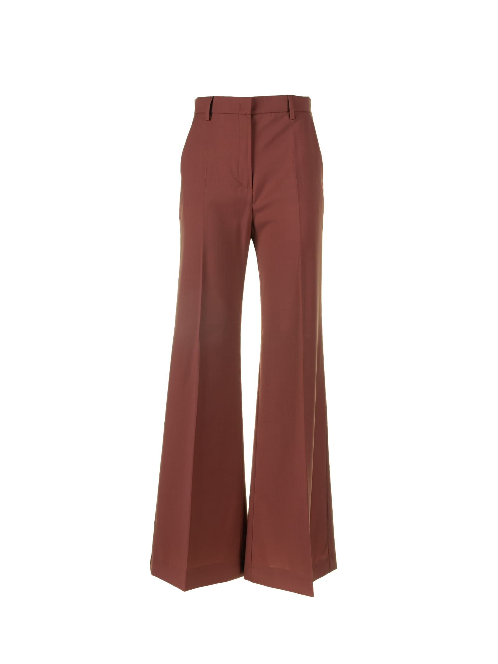 High-waisted Flared Trousers