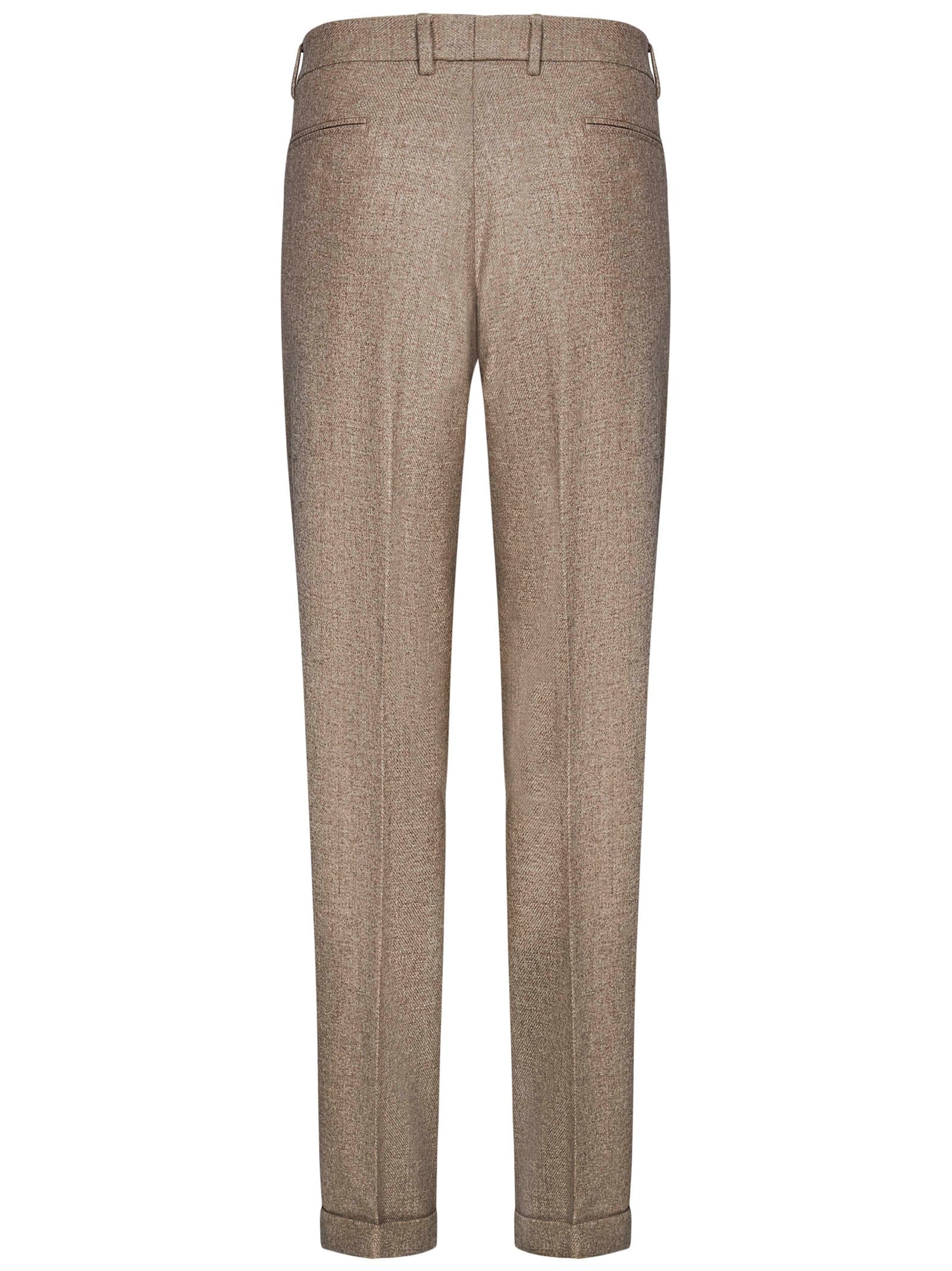 Shop Boglioli Trousers In Beige