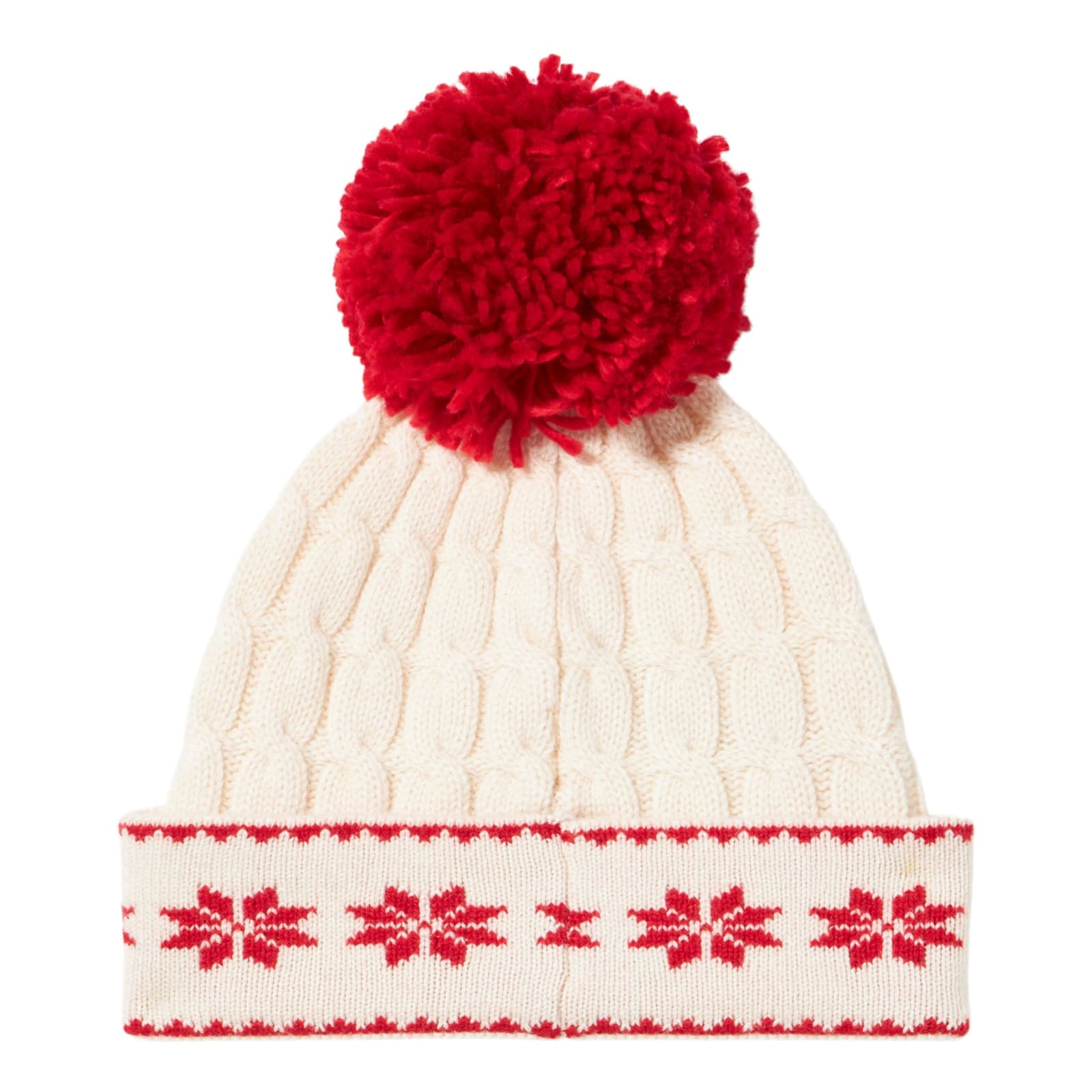 Mc2 Saint Barth Woman White Beanie With Pompon In White