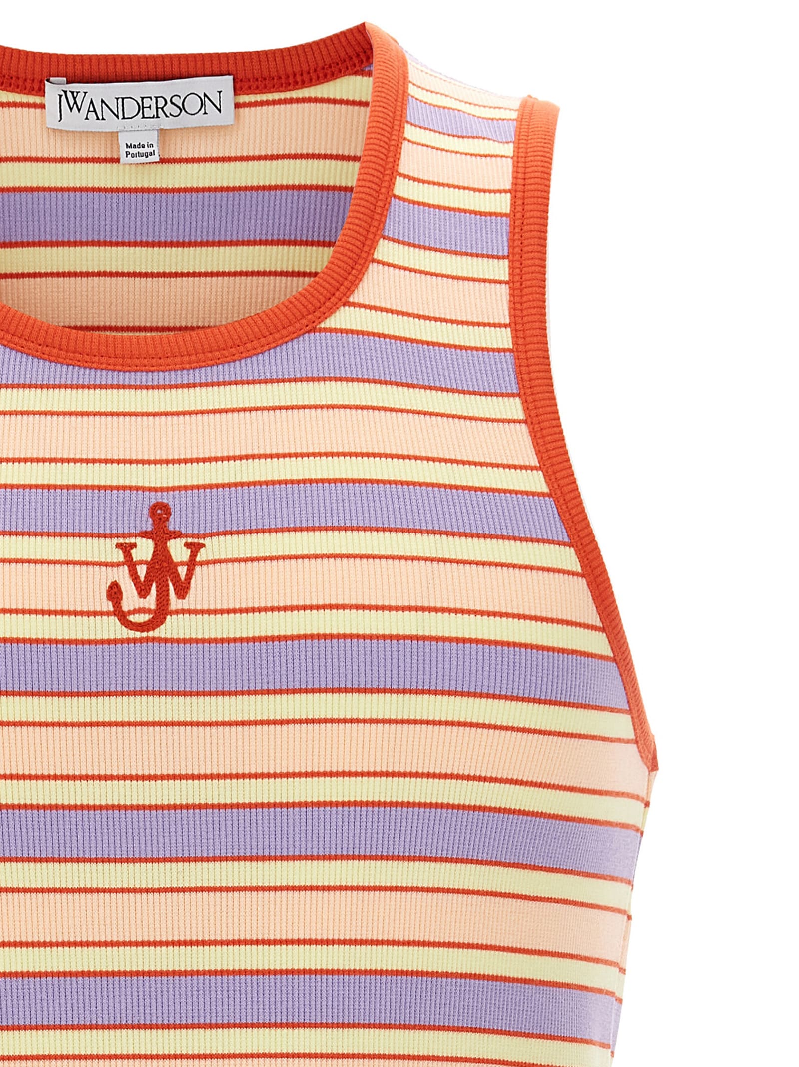 Jw Anderson J. W. Anderson Multicolored Striped Sleeveless Tank Top In Multicolor