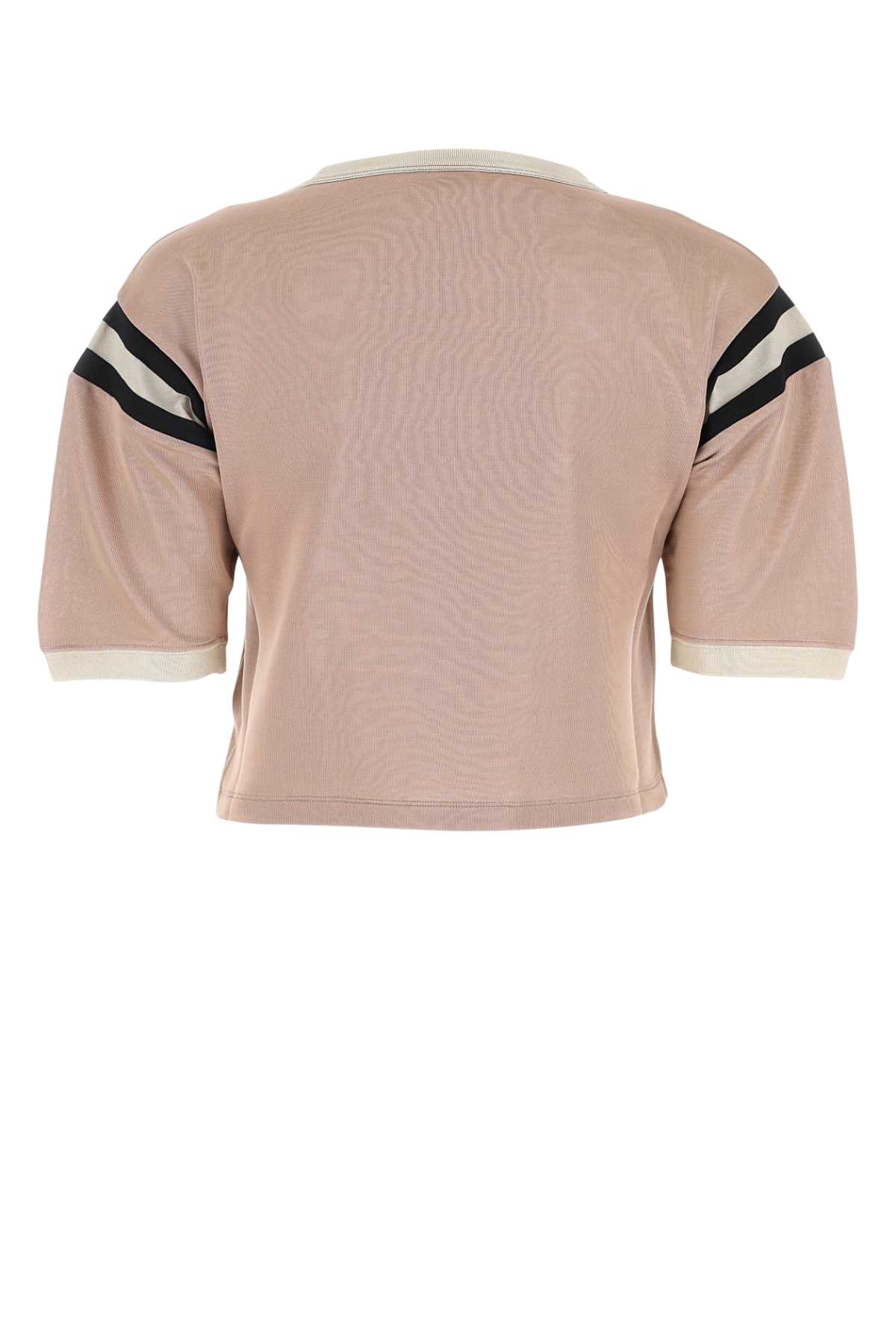 Saint Laurent Antiqued Pink Stretch Viscose T-shirt In 5234
