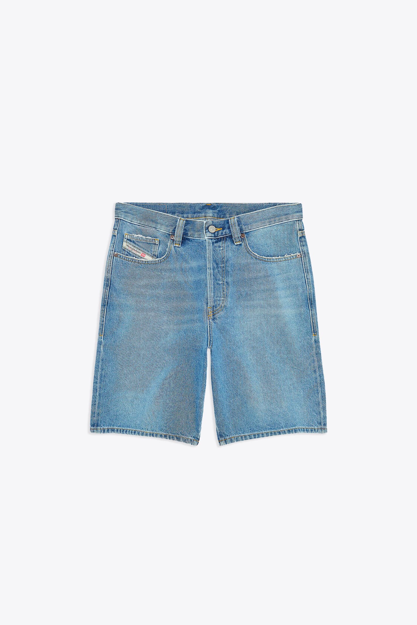0dqaf Regular-short Light blue denim 5 pockets short - Regular Short