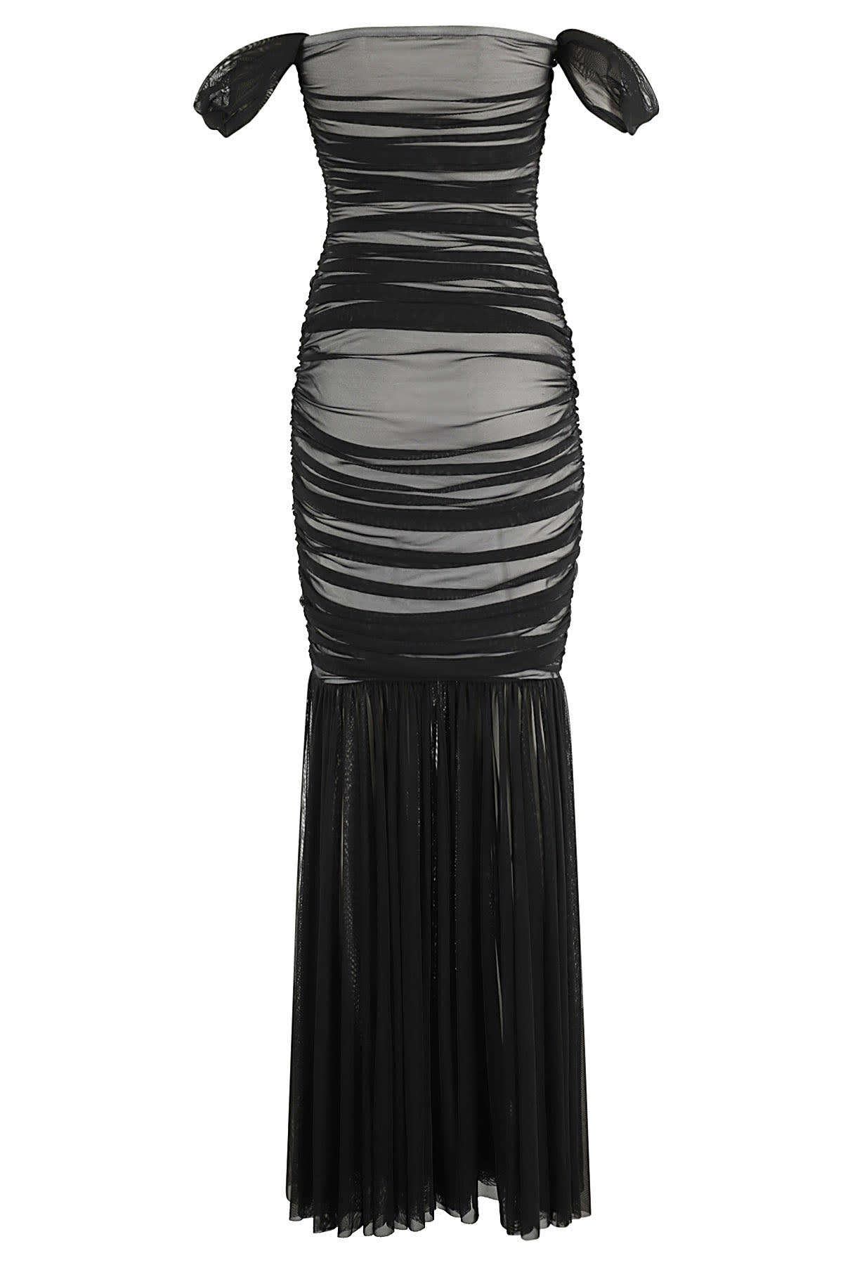 Shop Norma Kamali Walter Fishtail Gown In Black Snow White