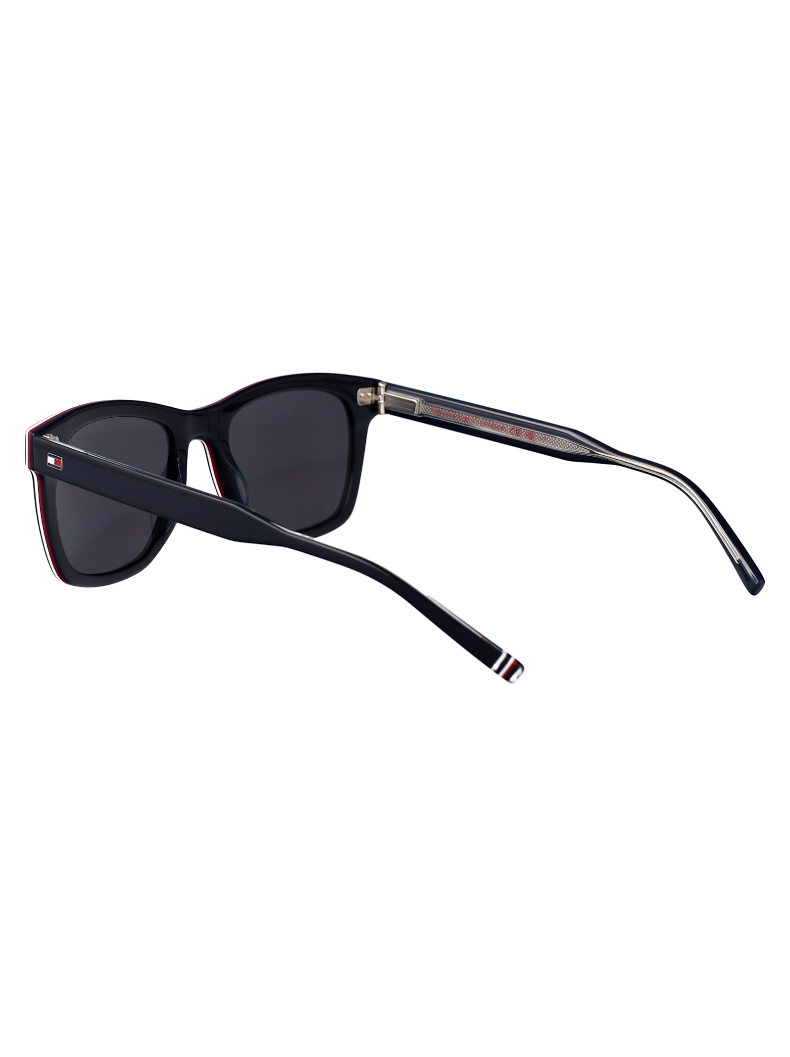Tommy Hilfiger Black Acetate Sunglasses In Black