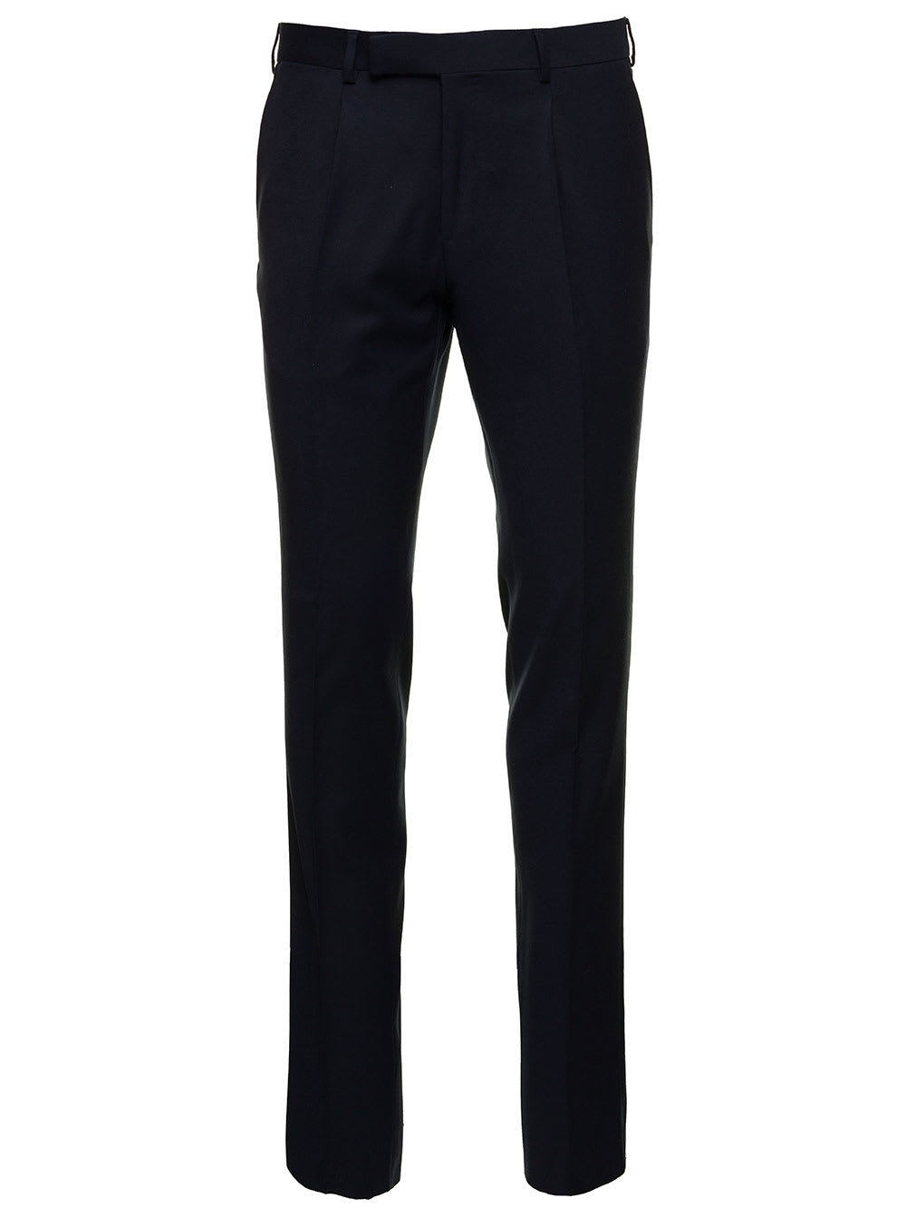 Black Slim Trousers With Pince Ib Wool Blend Man Gabriele Pasini