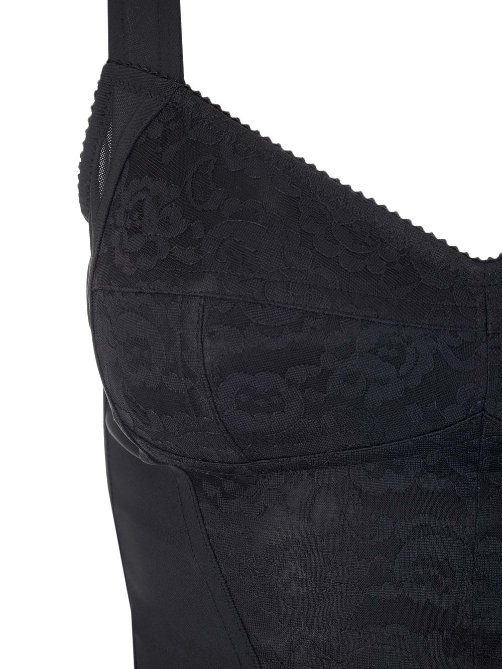 Shop Dolce & Gabbana Midi Corsetry Bustier Dress In Black