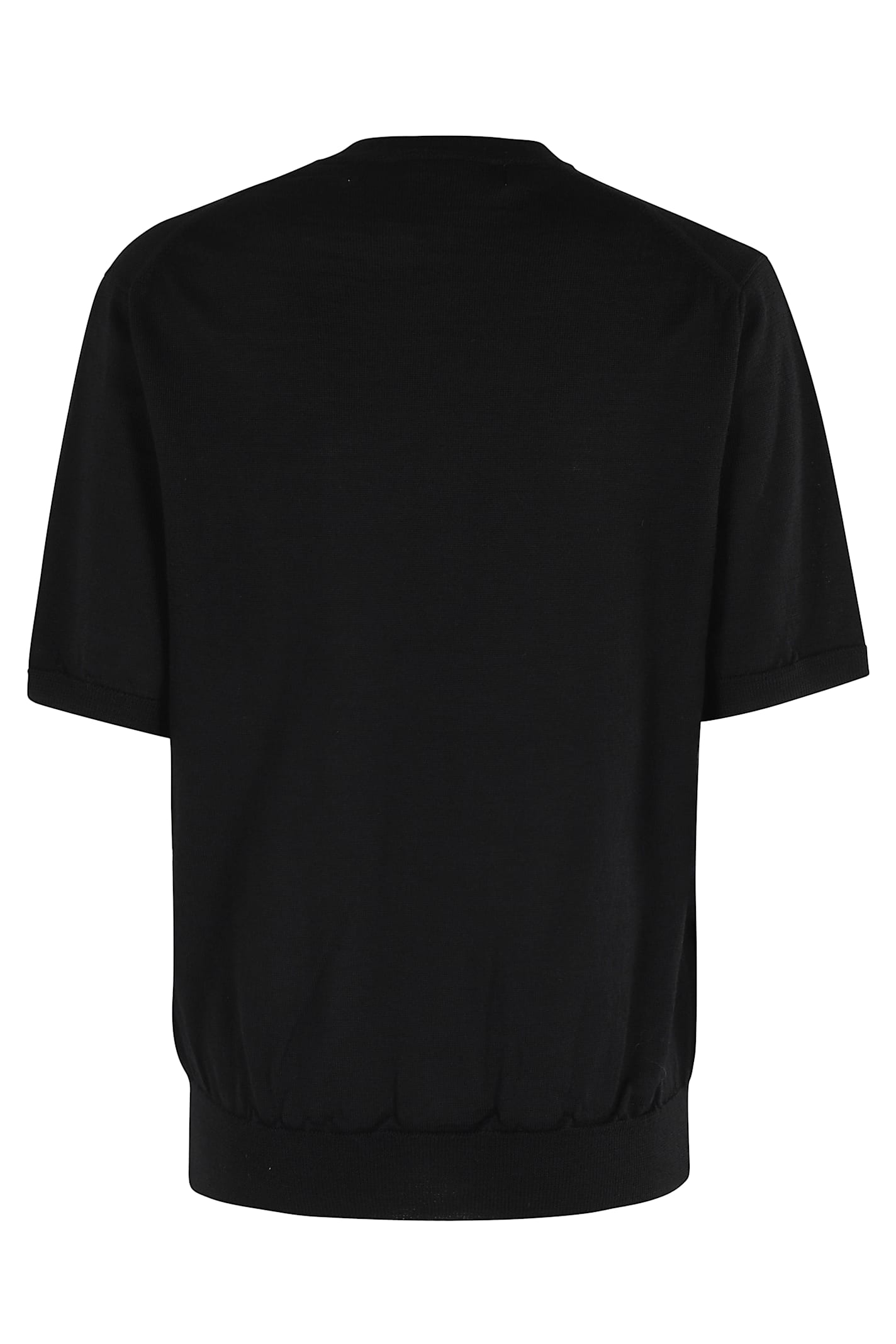 Comme Des Garçons Play Round Neck Red Emblem In Black