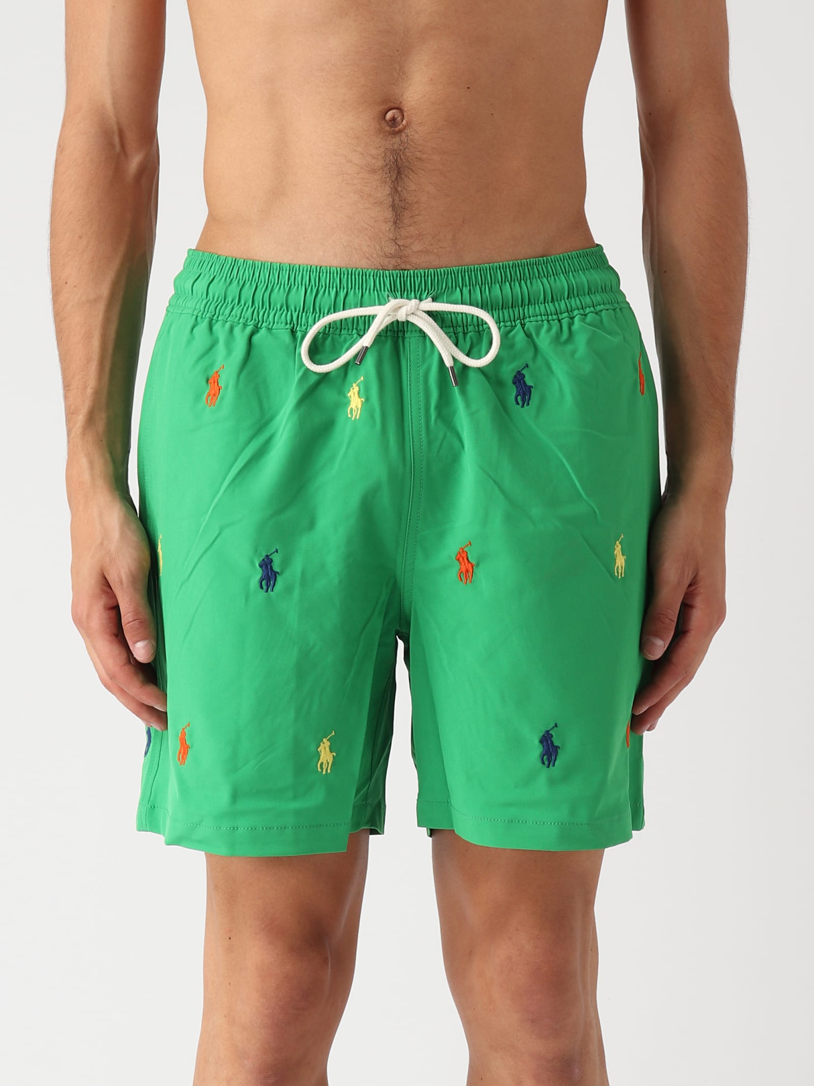 Shop Polo Ralph Lauren Traveller Mid Trunk Swim Shorts In Prato