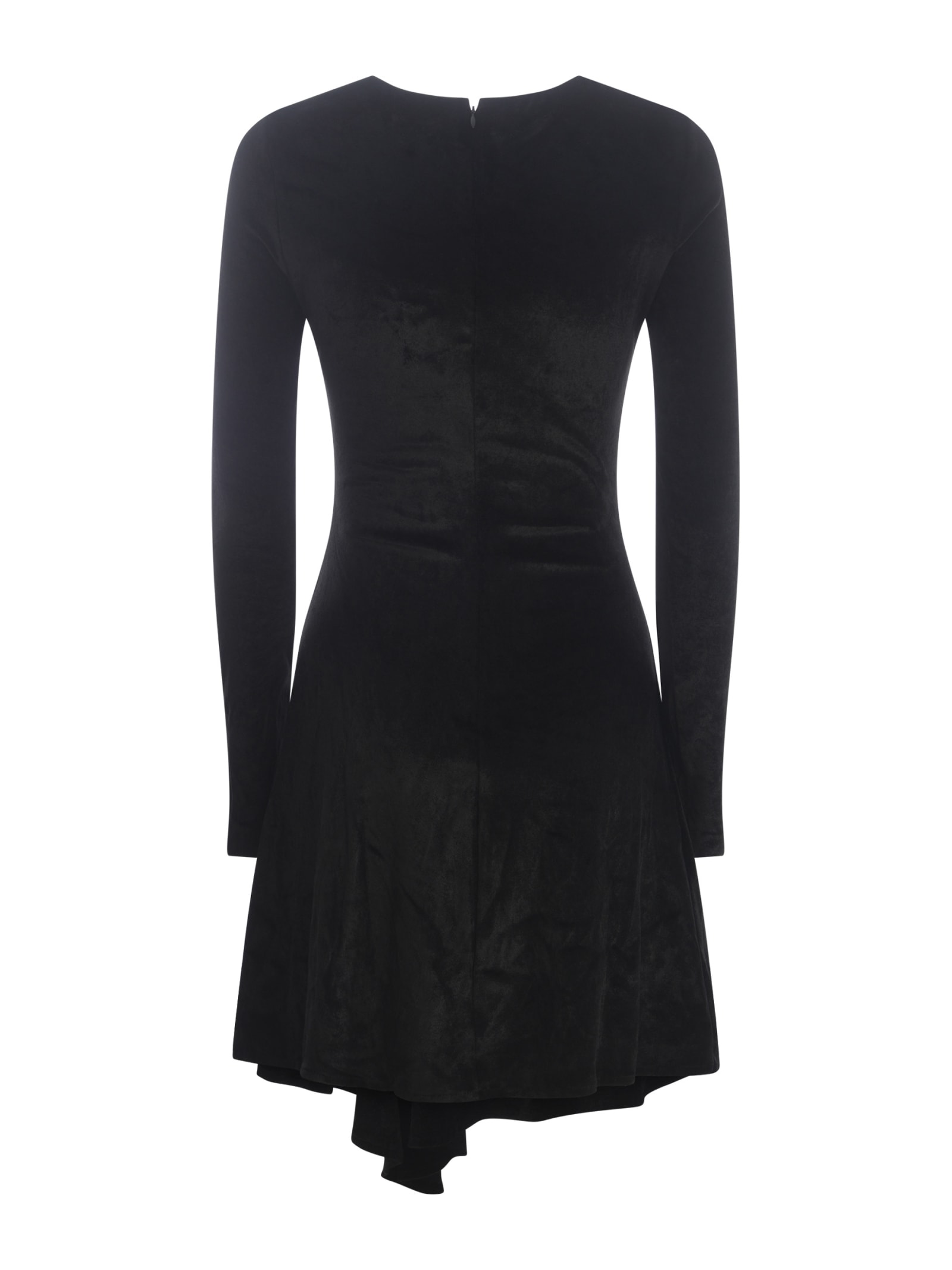 Shop Dsquared2 Dress  In Velvet In Black