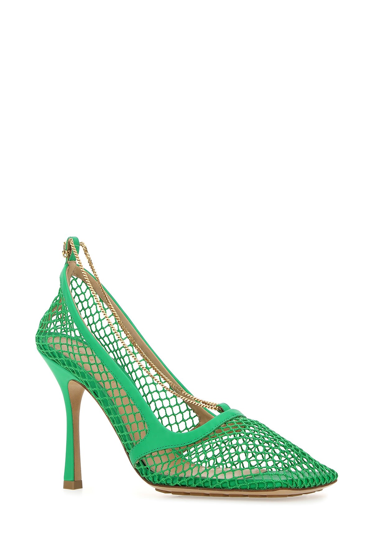 Bottega Veneta Stretch Leather-trimmed Pumps In 3708