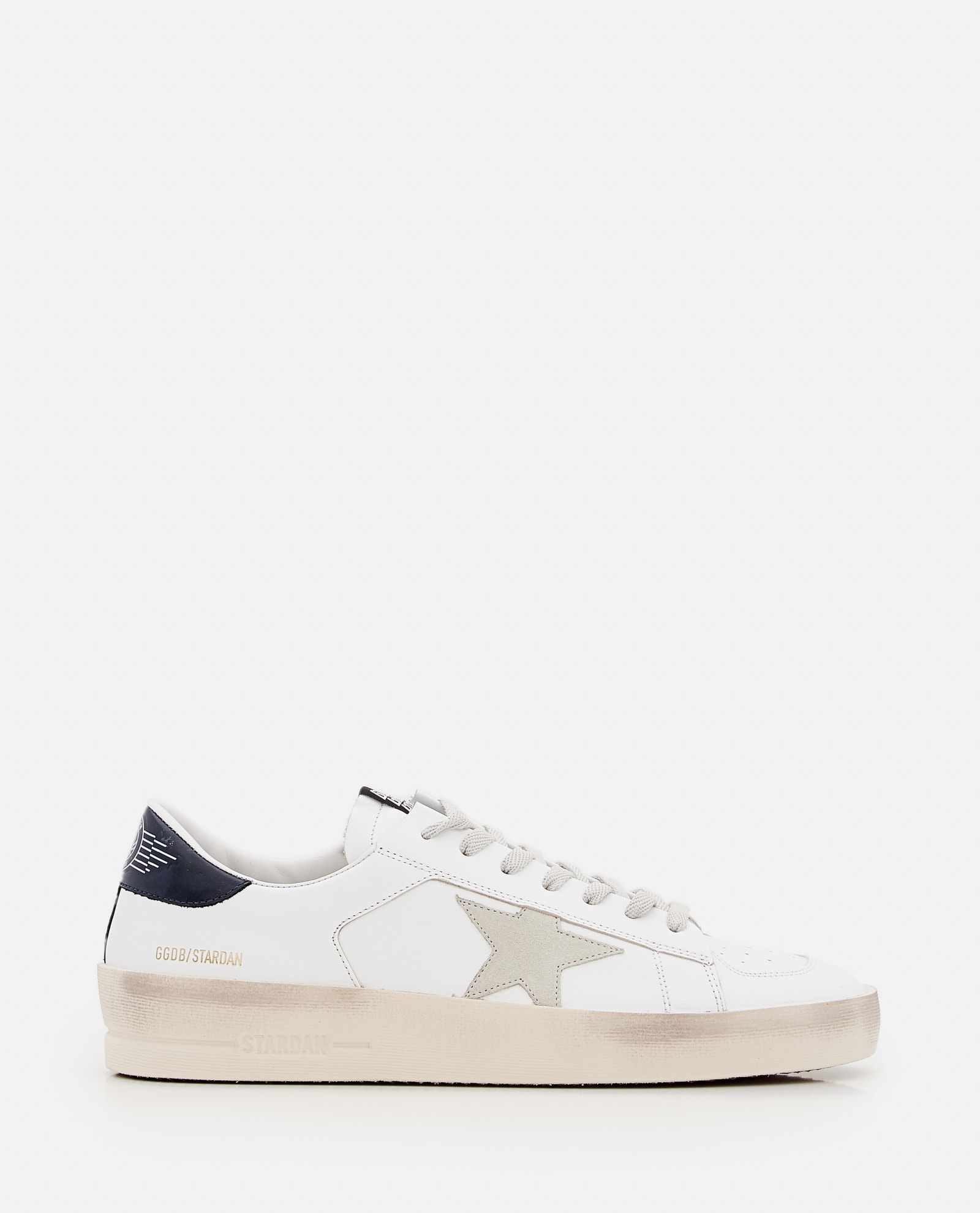 Shop Golden Goose Superstar Leather White And Black Sneakers