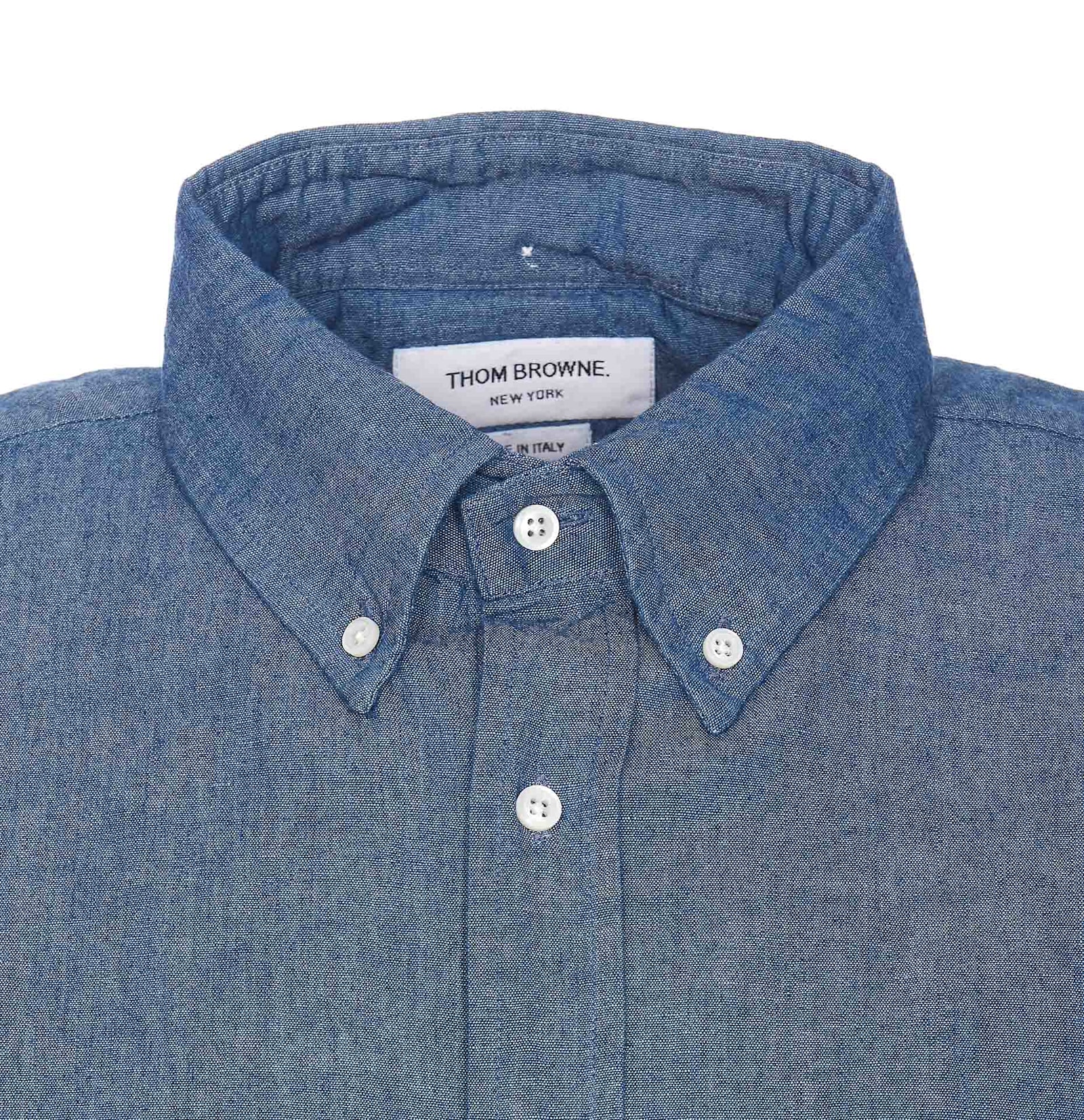 Shop Thom Browne 4 Bar Shirt In Blue