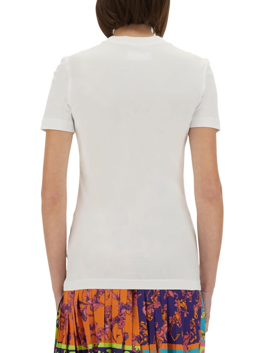 Versace Jeans Couture Graphic Print Crew Neck T-shirt In White