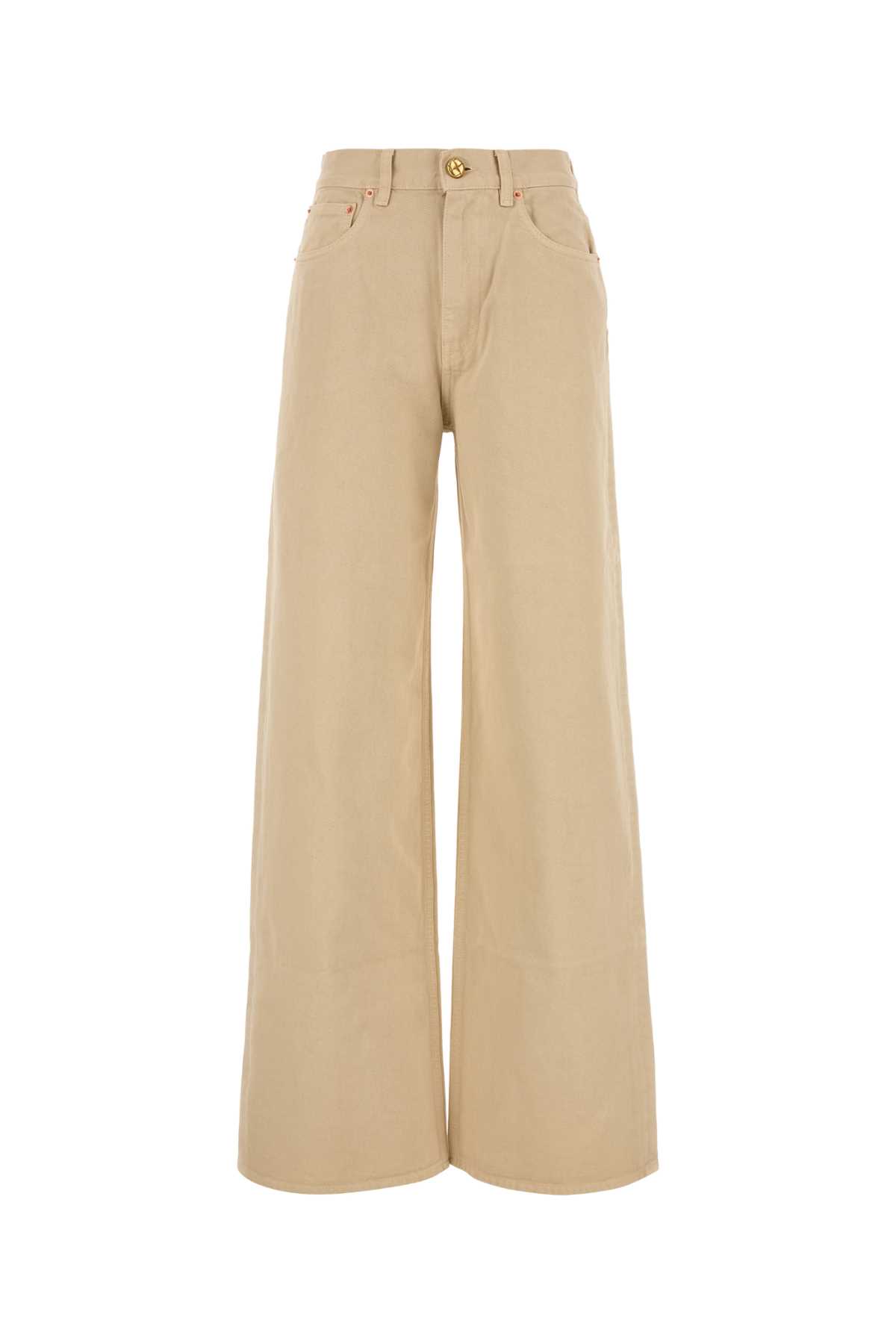 Blazé Milano Jeans Dalla Gamba Ampia Nariida In Denim Beige Donna