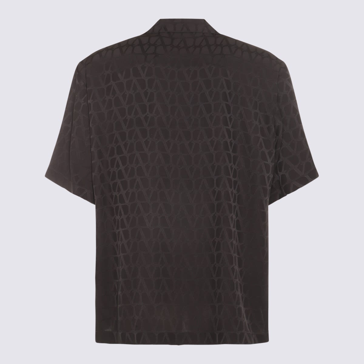 Shop Valentino Black Silk Shirt