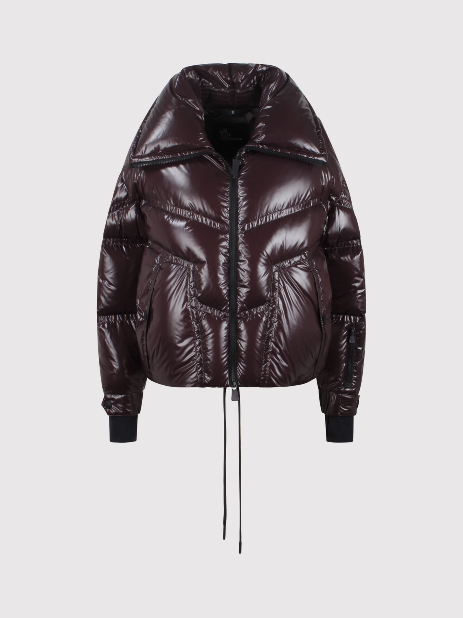 Moncler Cluses Short Down Jacket In Brown