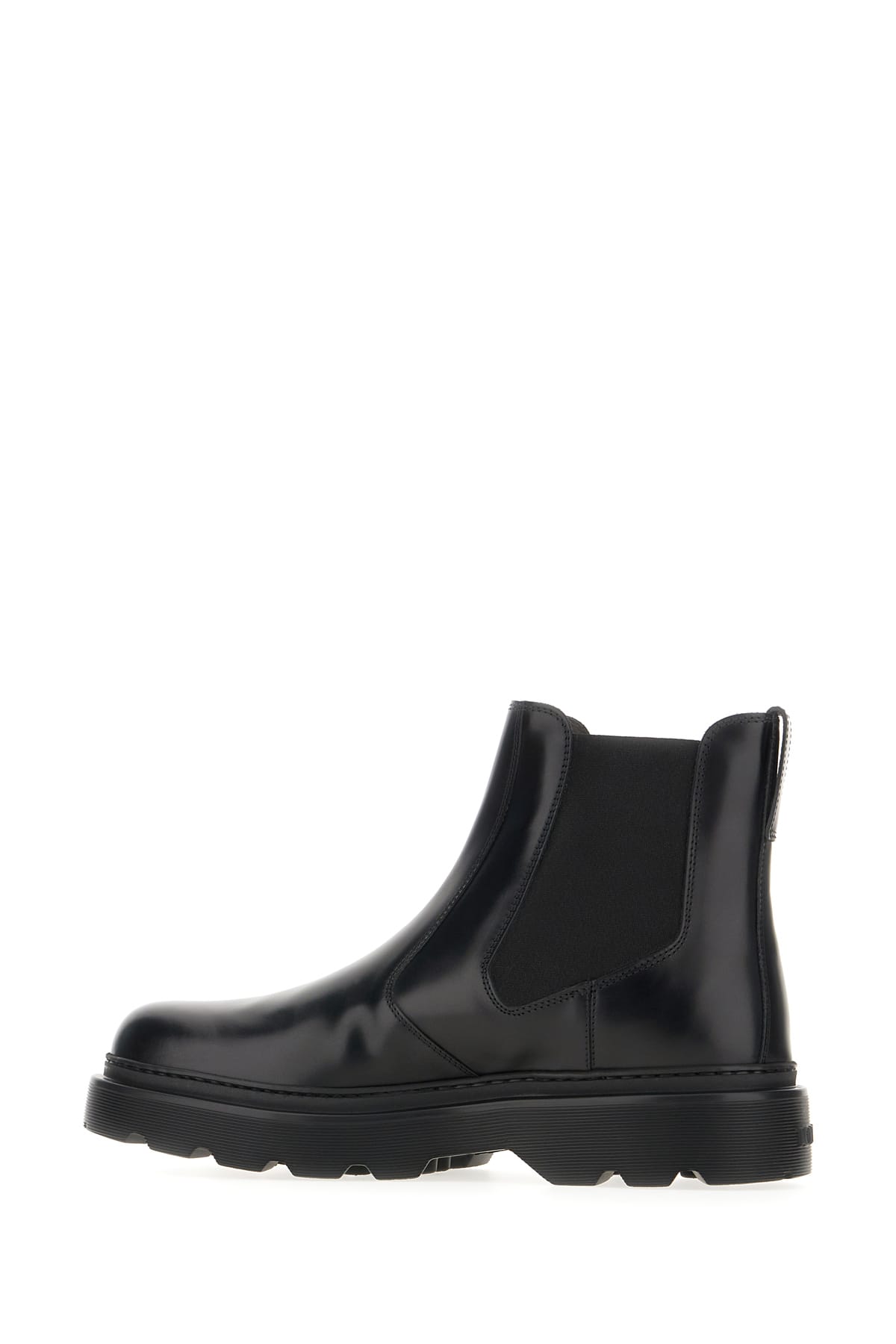 Shop Tod's Side Stretch Leather Boots In B999