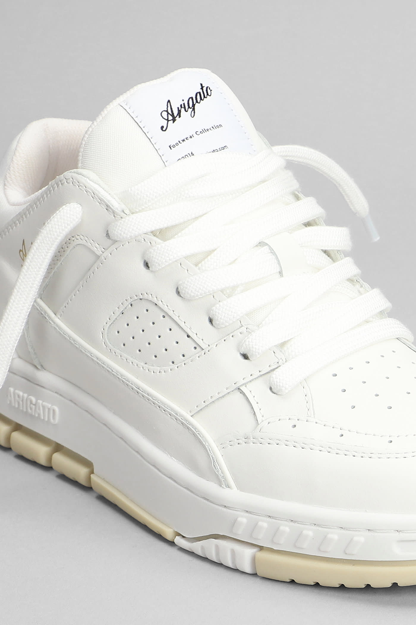 Shop Axel Arigato Area Lo Sneakers In White Leather In Bianco