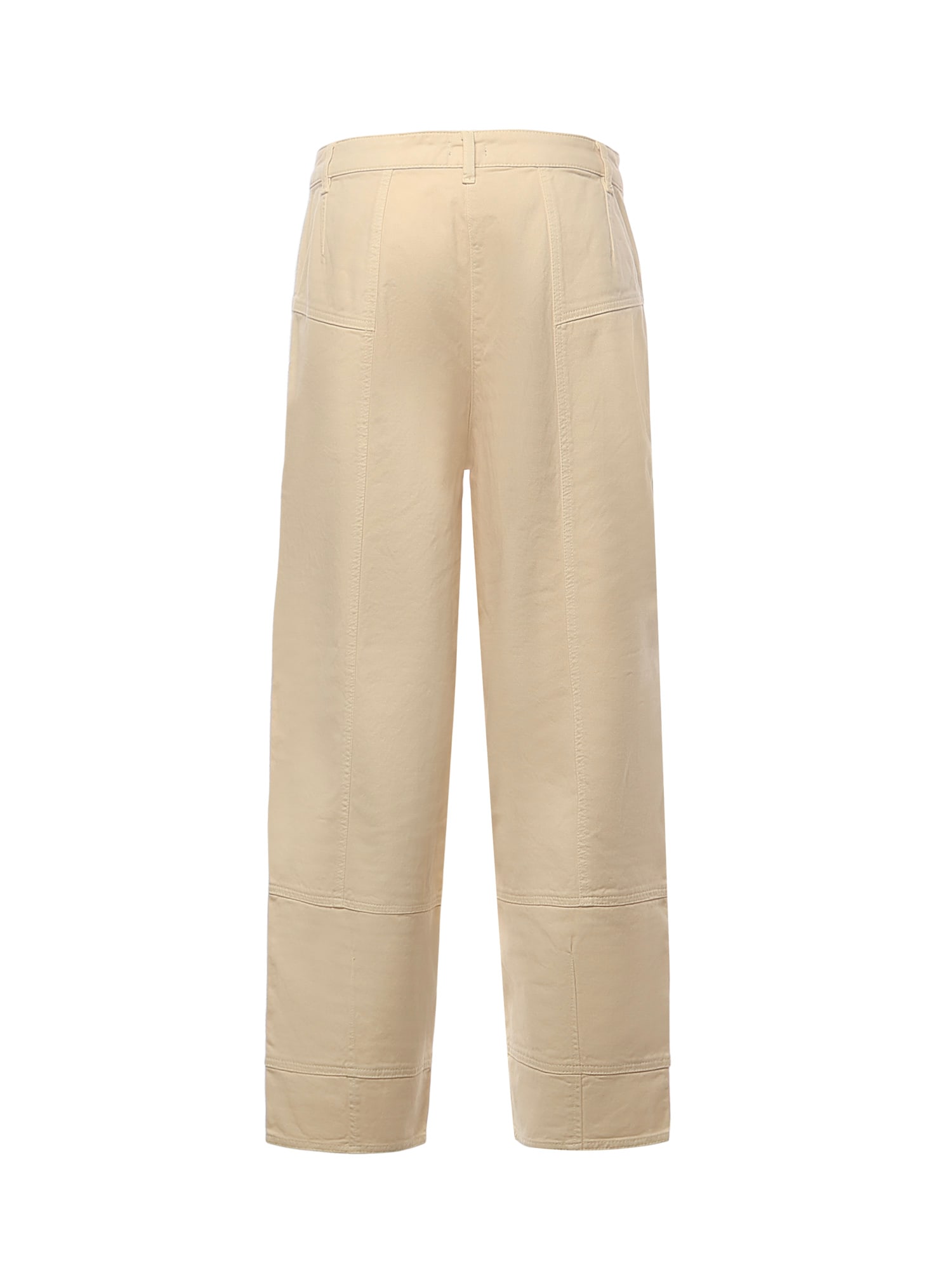 Pinko Cotton Balloon Pants In Neutral