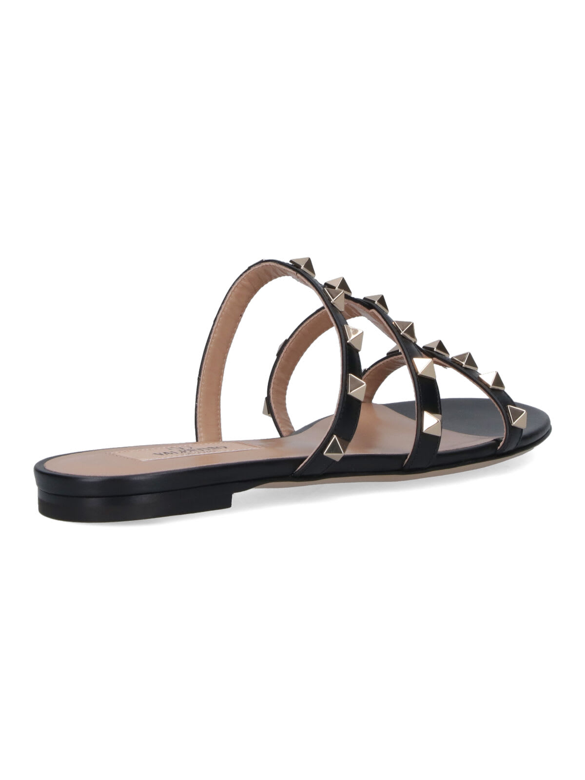 Valentino Strappy Sandals With Flat Sole Design In Multi