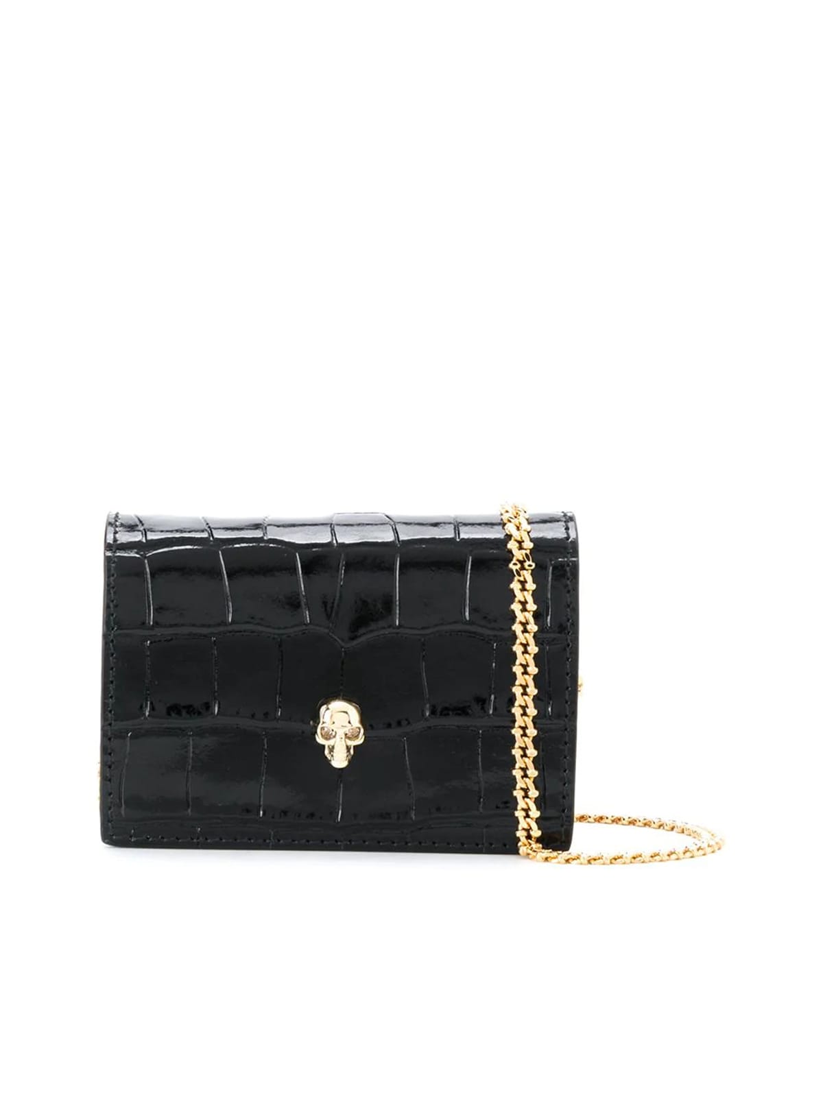 Alexander McQueen Card Holder On Chain Shiny