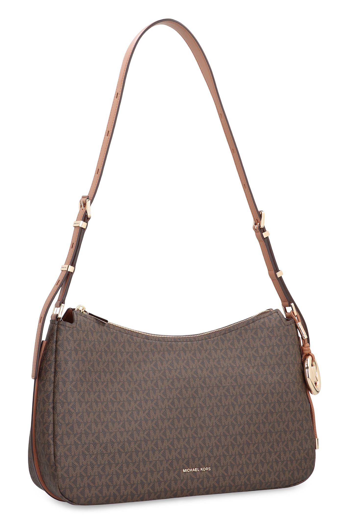 Michael Kors Medium Nolita Shoulder Bag With Logo In Brown