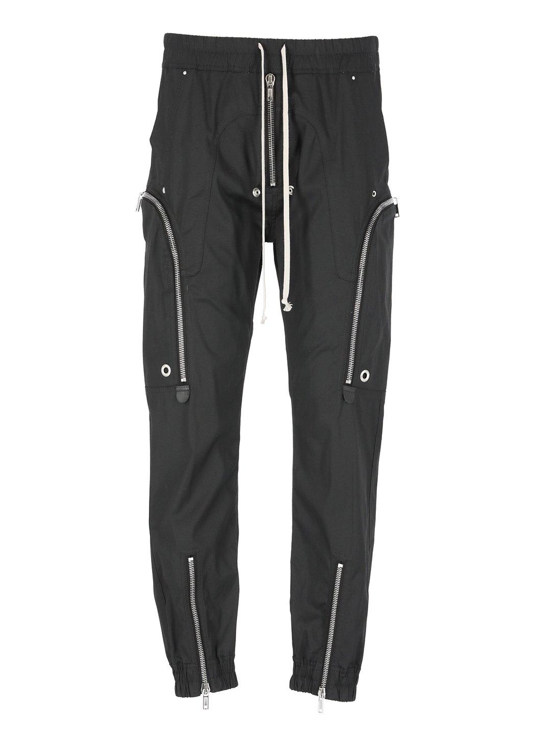 RICK OWENS ZIP DETAILED DRAWSTRING TROUSERS